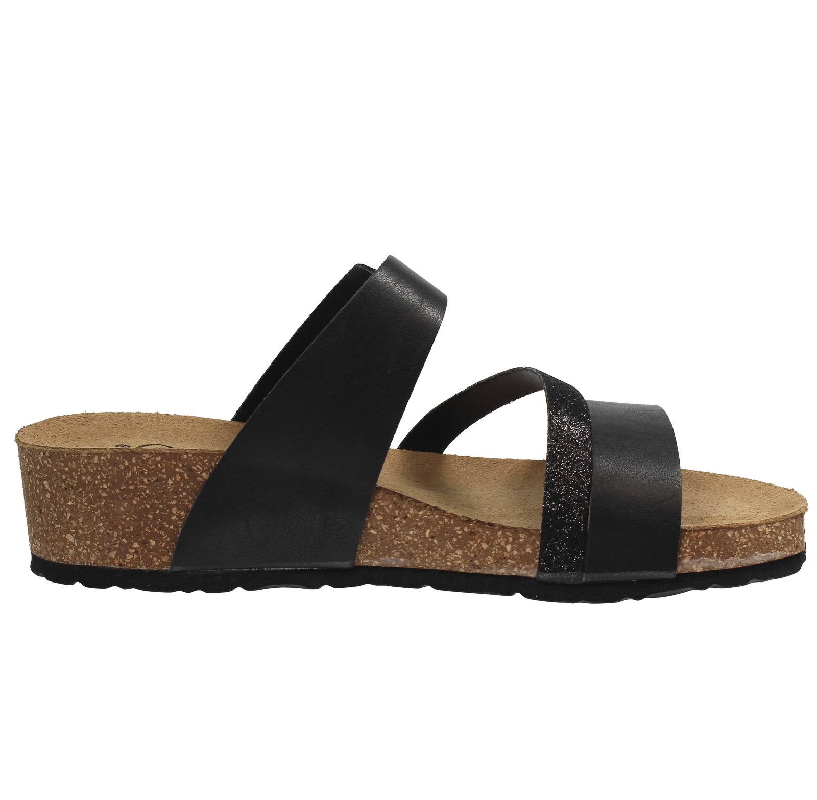 MISS DESIRE Wedge Sandals Woman black Photo 2