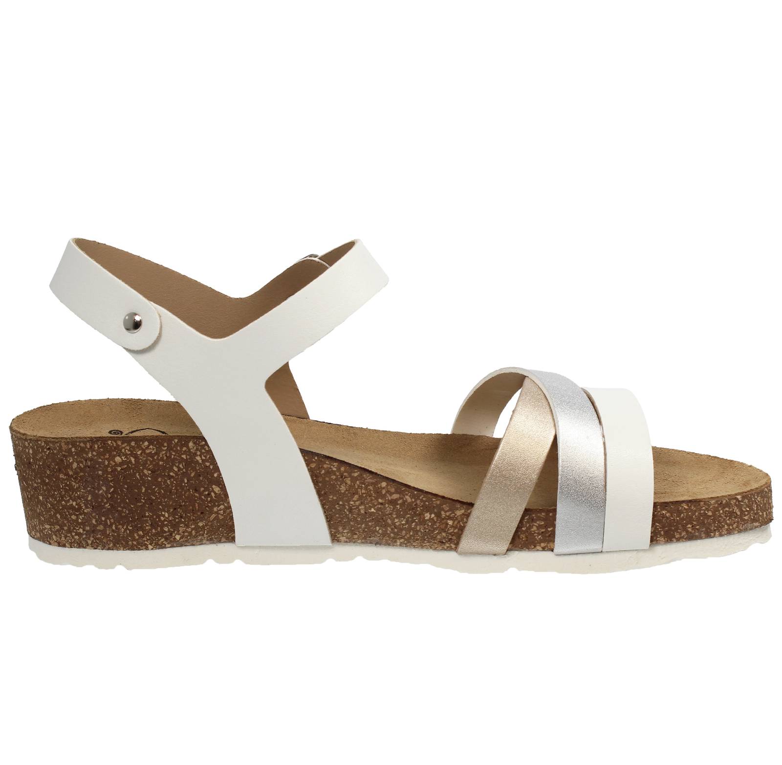 MISS DESIRE Wedge Sandals Woman white Photo 2