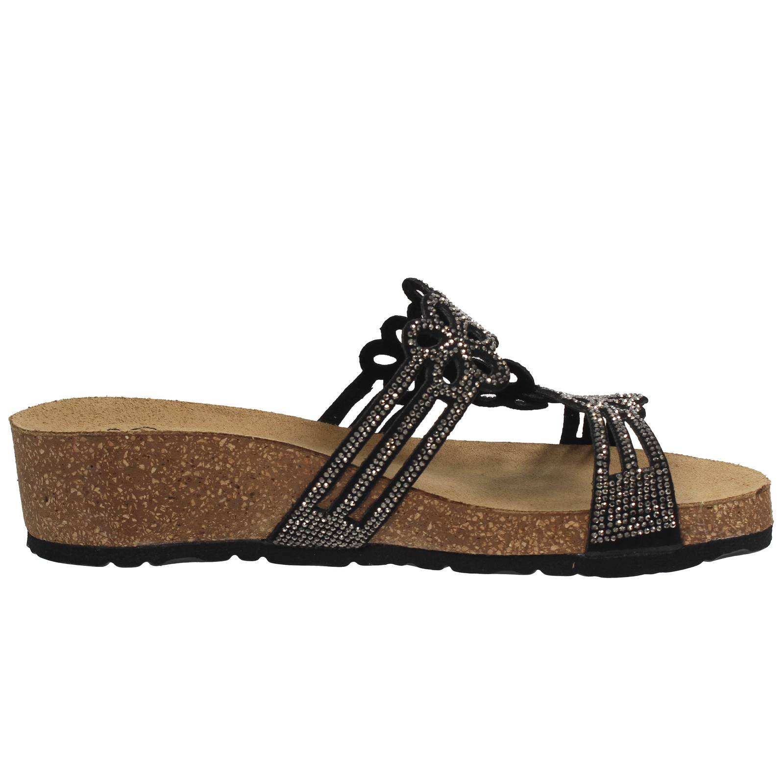 MISS DESIRE Wedge Sandals Woman black Photo 2
