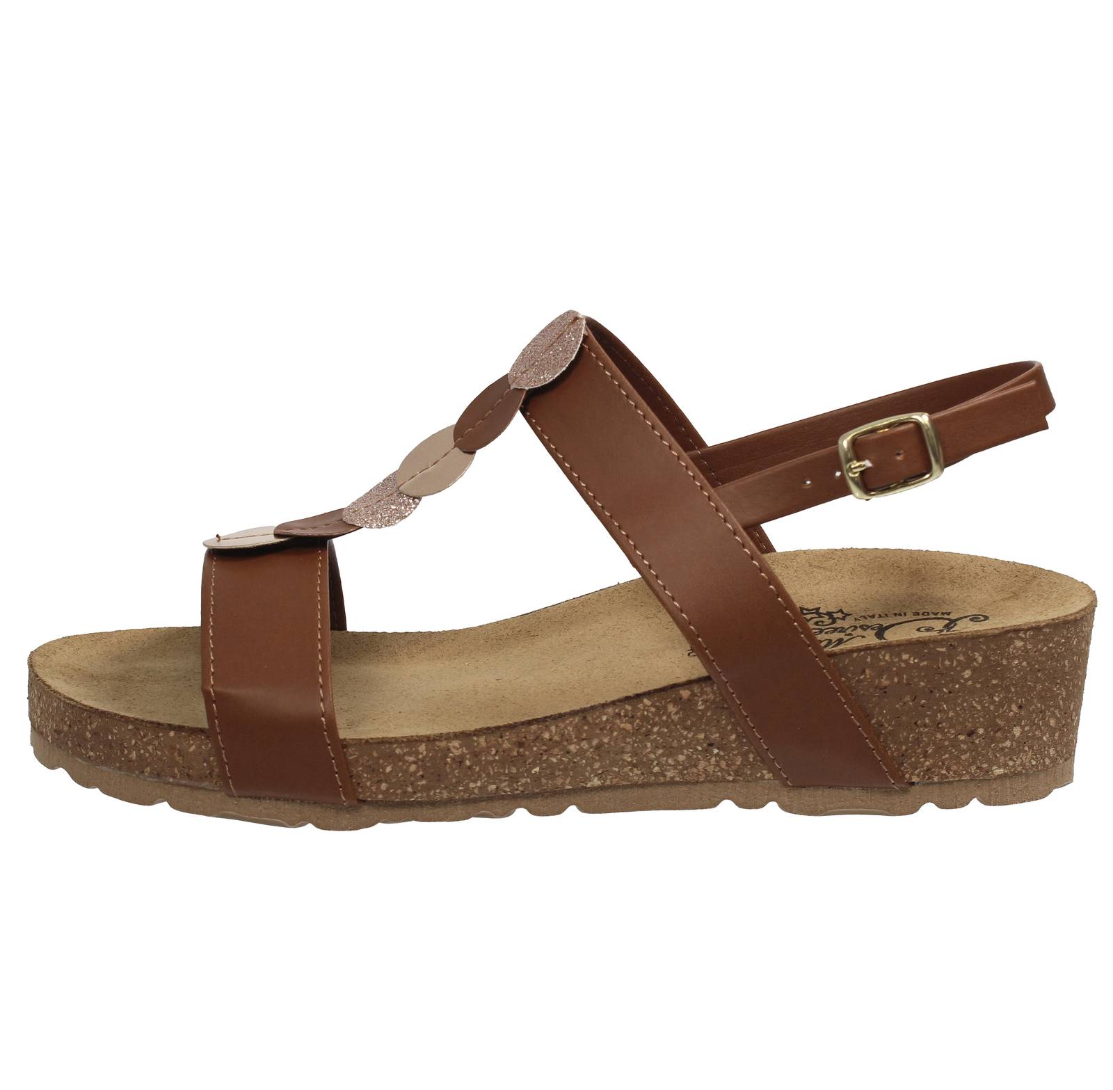 MISS DESIRE Wedge and Strap Sandals Woman brown Photo 3