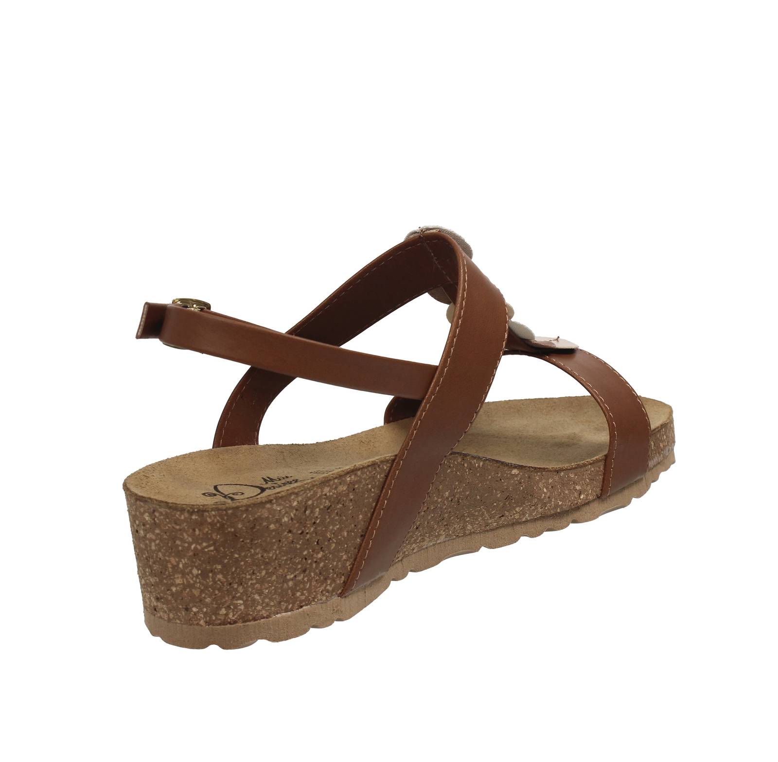 MISS DESIRE Wedge and Strap Sandals Woman brown Photo 4