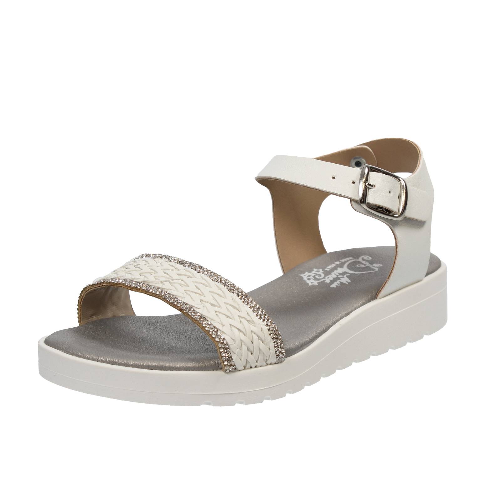 Miss Desire Sandalen mit Keil und Schnalle Weiß - Сандалии для девочек-юниорок Mädchen Sandalen