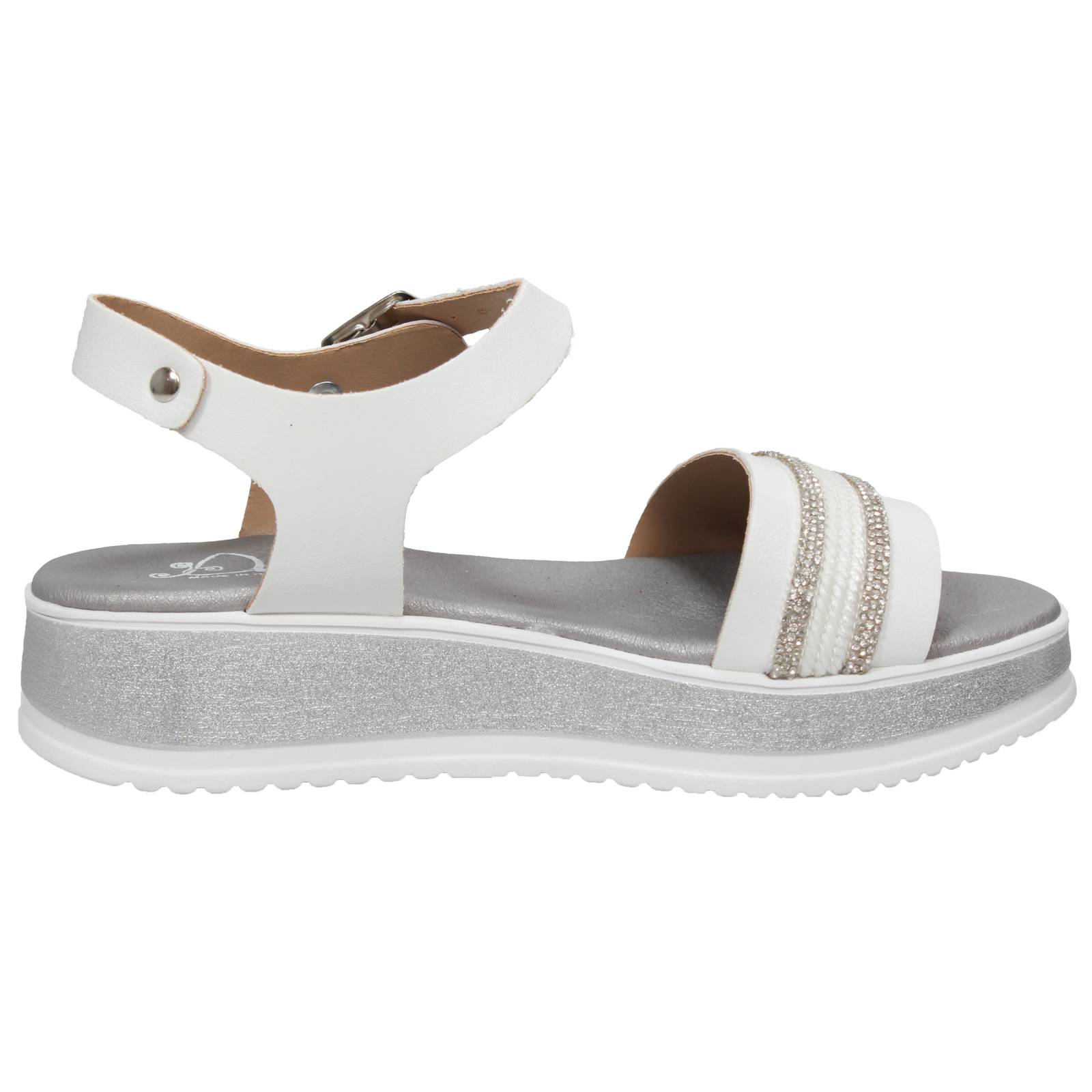 MISS DESIRE Platform sandals with buckle Kids white Photo 2