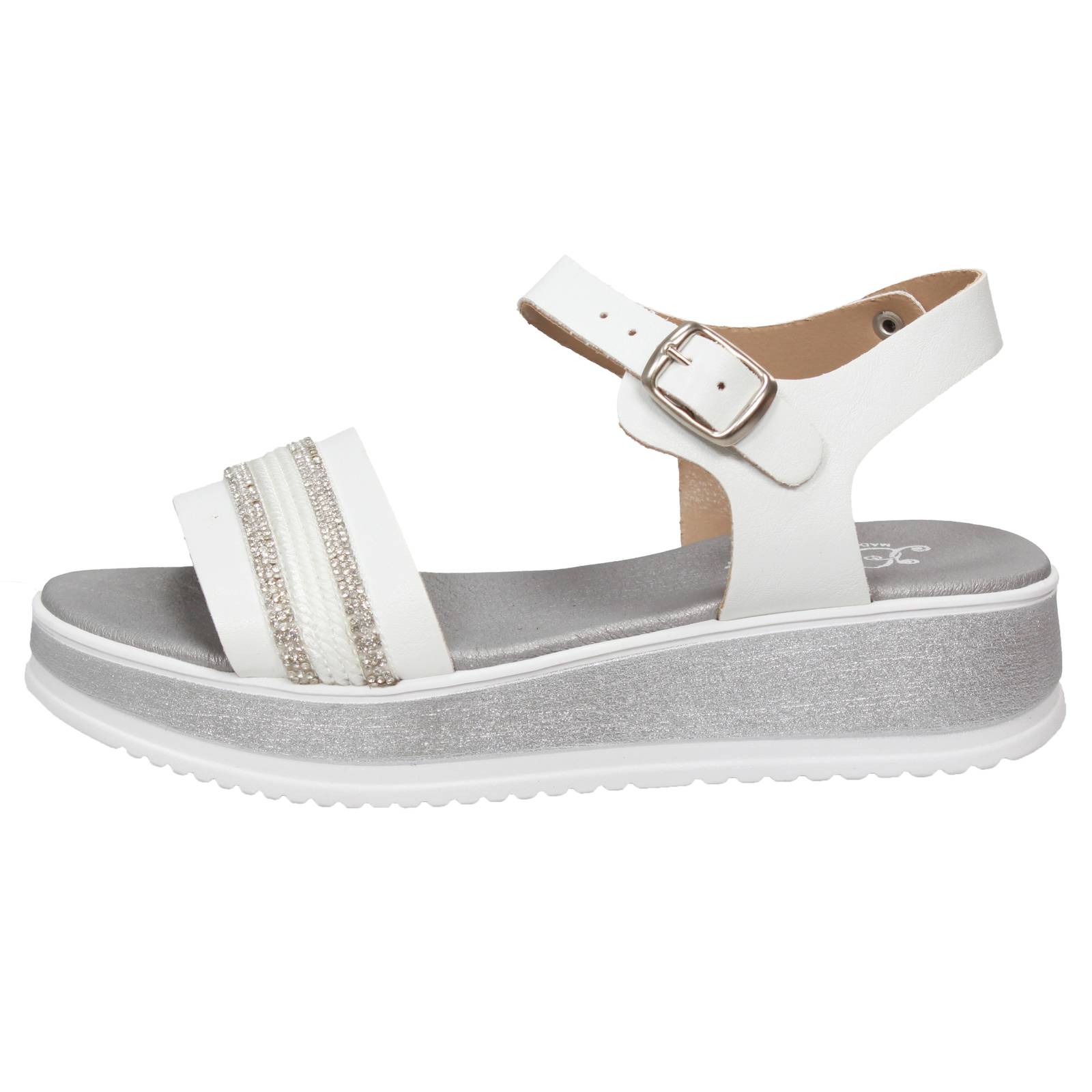 MISS DESIRE Platform sandals with buckle Kids white Photo 3