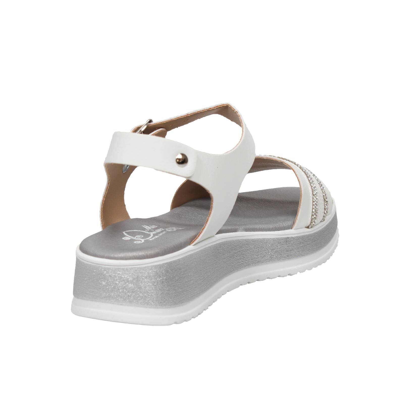 MISS DESIRE Platform sandals with buckle Kids white Photo 4