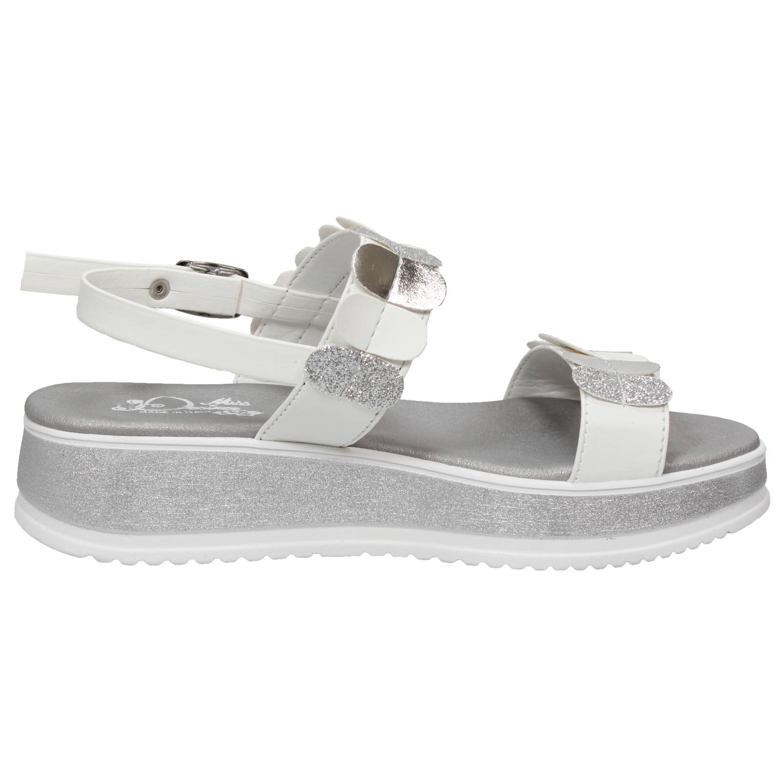 MISS DESIRE Platform sandals with buckle Kids white Photo 2