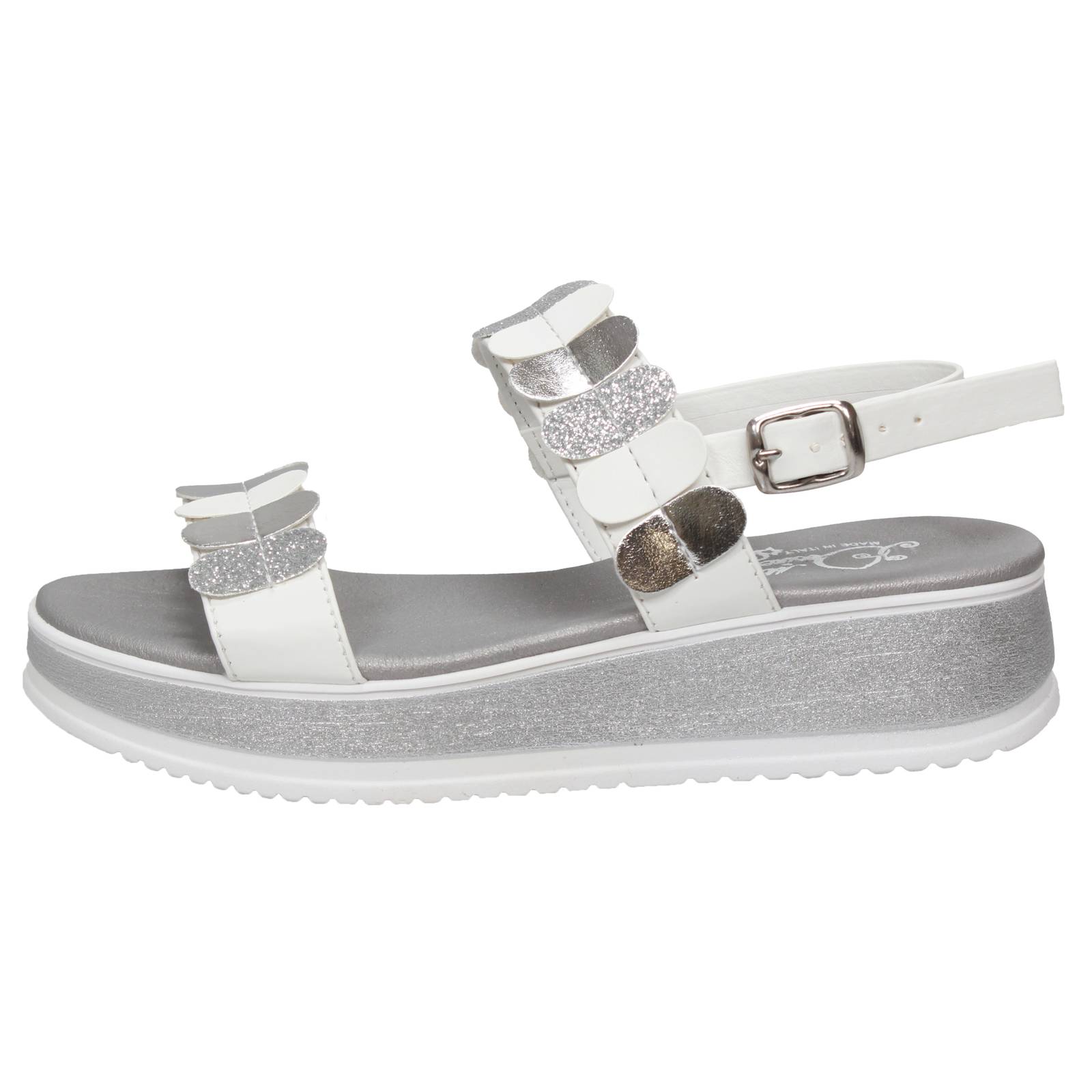 MISS DESIRE Platform sandals with buckle Kids white Photo 3