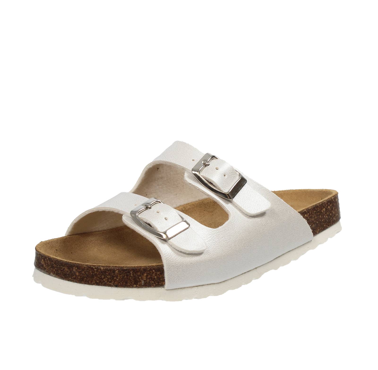 MISS DESIRE Slippers with double buckle Kids white