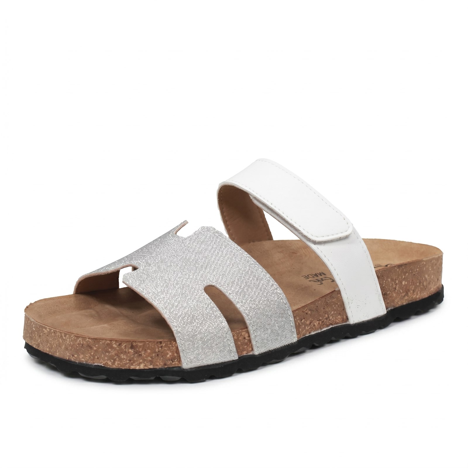 MISS DESIRE Slippers with strap Woman white