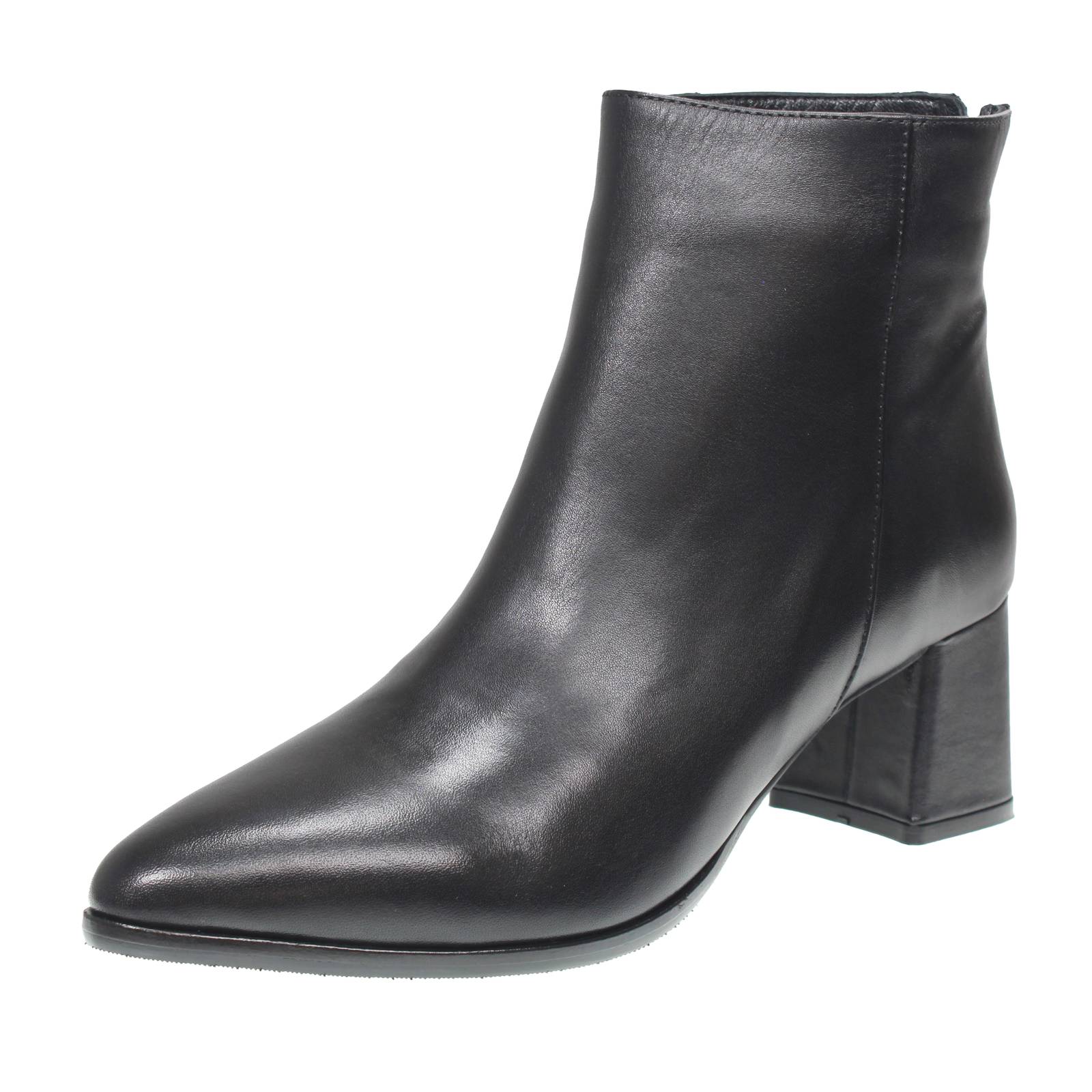 L'amour Lederstiefeletten mit Reißverschluss schwarz - Damenschuhe