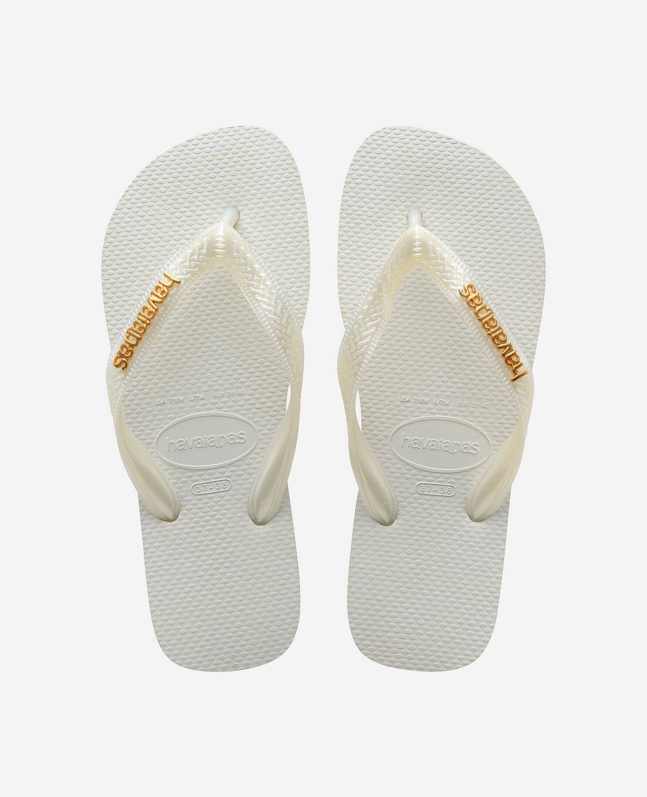 HAVAJANAS Metallic-Logo Damen weiß