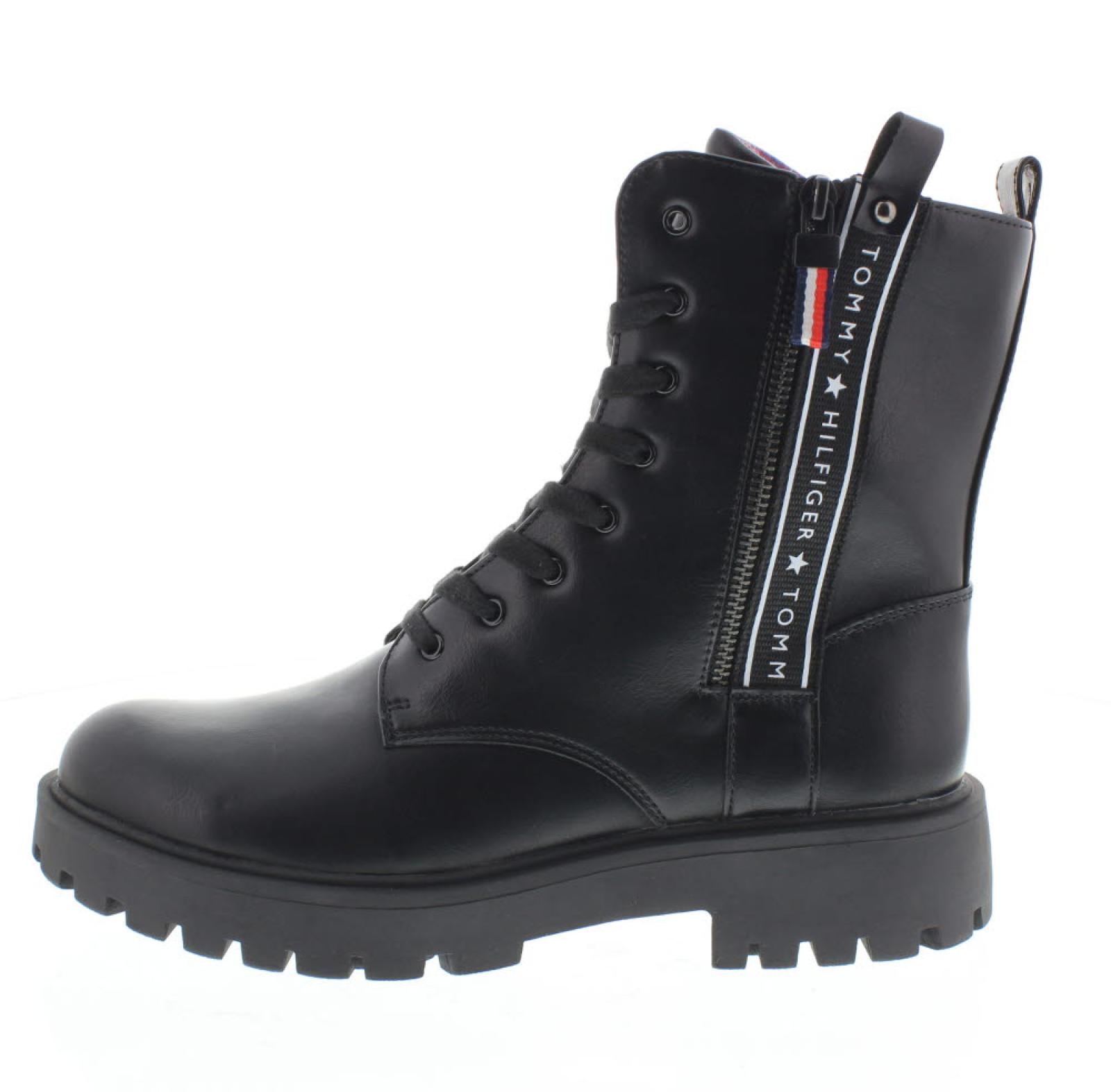 TOMMY HILFIGER Laced Ankle Boots Leatherette 30/34 Kids black Photo 4
