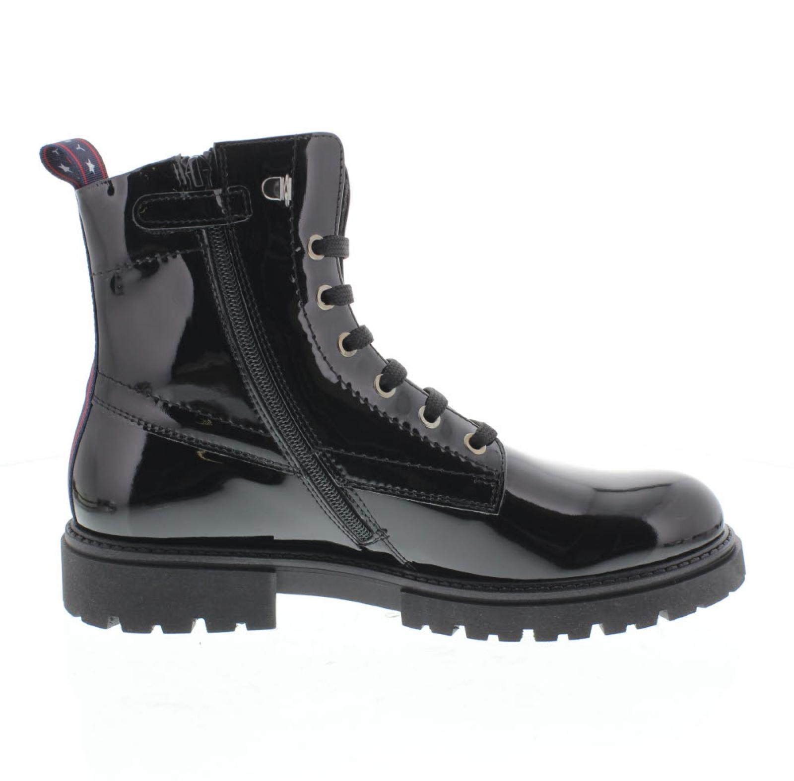 TOMMY HILFIGER Laced Ankle Boot Patent 30/34 Kids black Photo 2