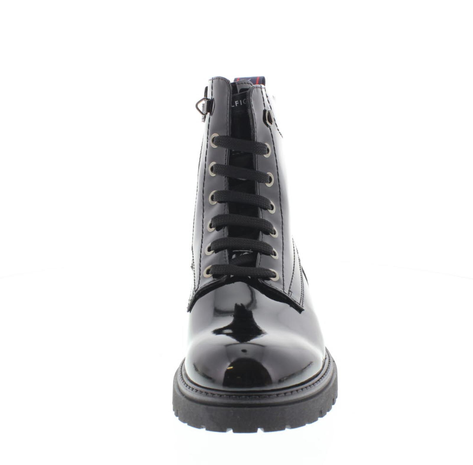 TOMMY HILFIGER Laced Ankle Boot Patent 30/34 Kids black Photo 3