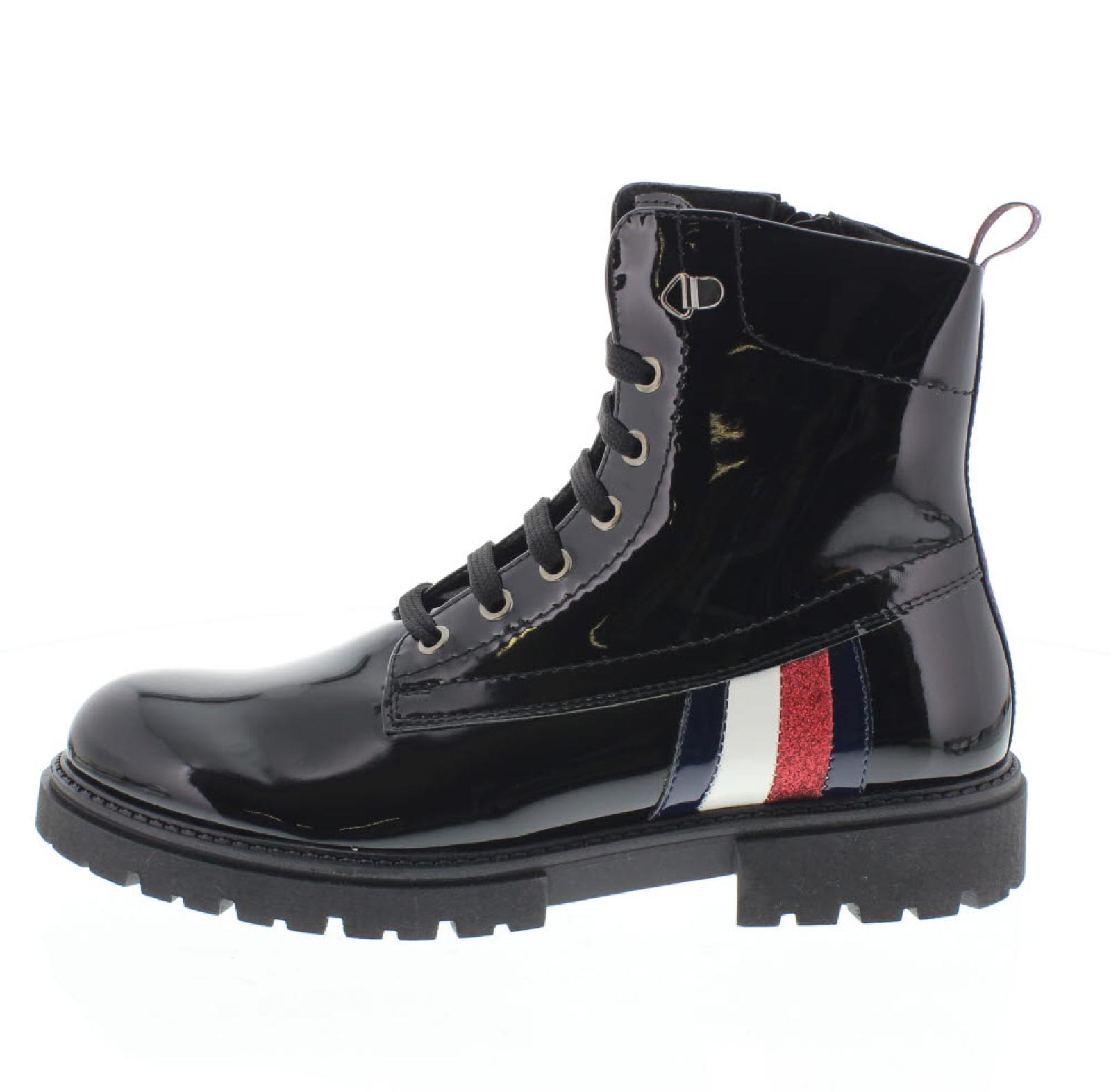 TOMMY HILFIGER Laced Ankle Boot Patent 30/34 Kids black Photo 4