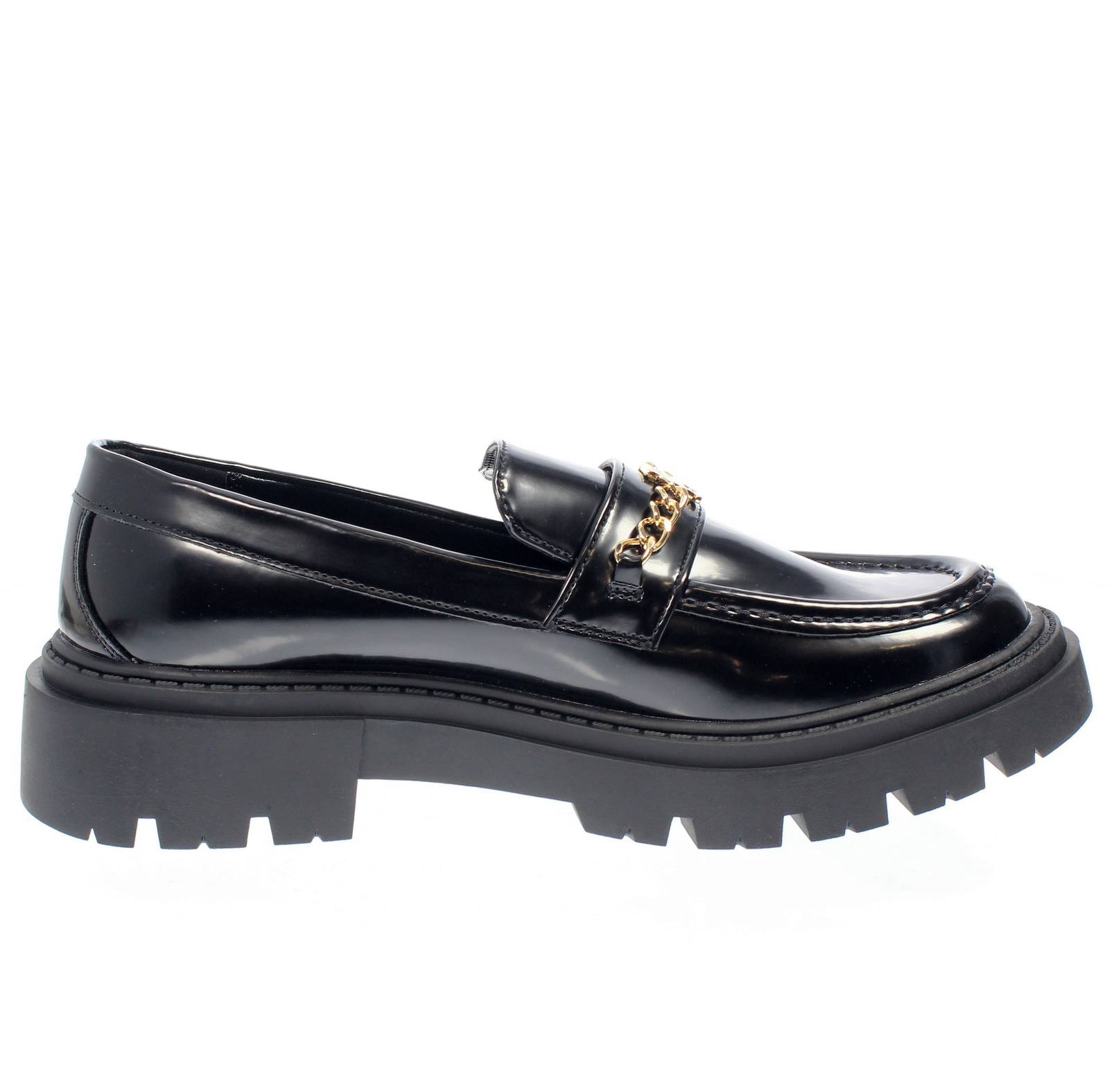 TOMMY HILFIGER Carrarmato patent leather loafers Woman black Photo 2