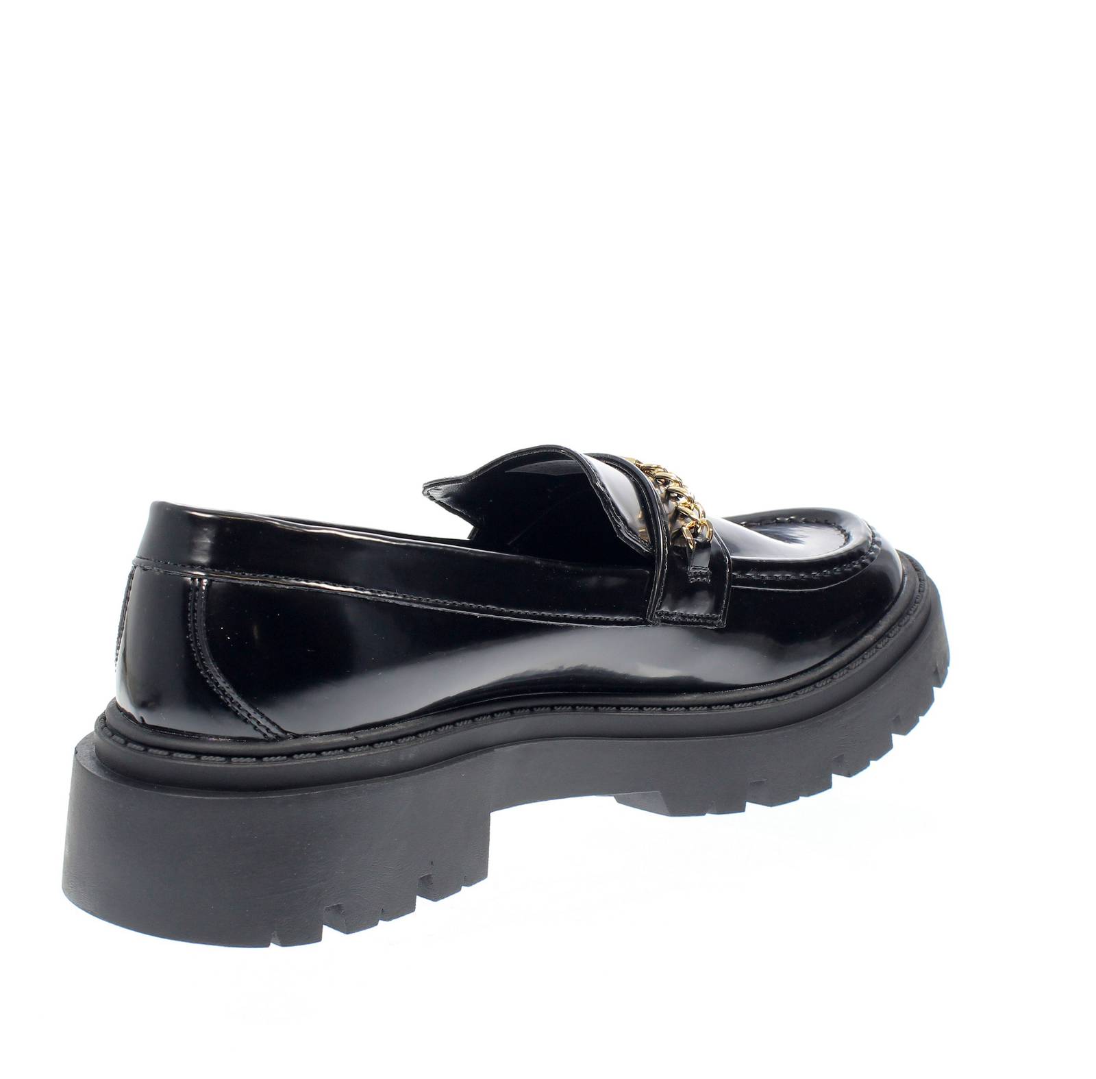 TOMMY HILFIGER Carrarmato patent leather loafers Woman black Photo 4