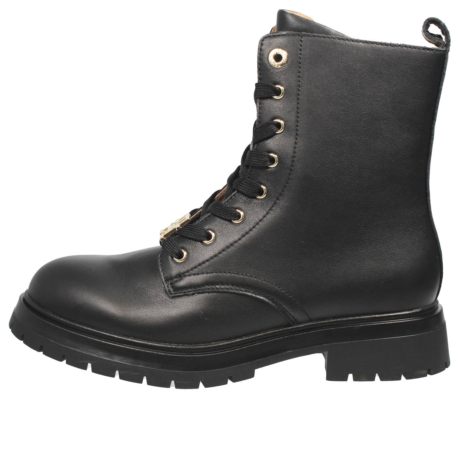TOMMY HILFIGER Anfibi in Pelle Donna nero Foto 3