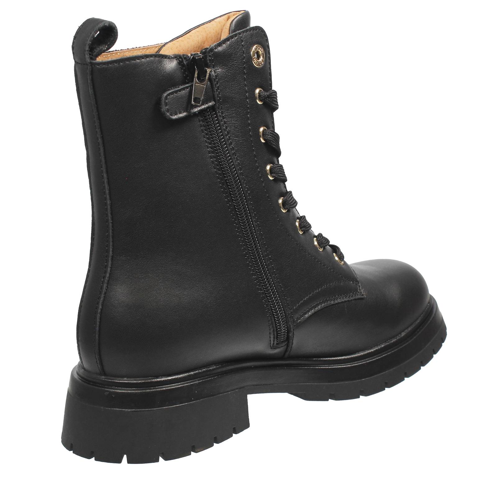 TOMMY HILFIGER Anfibi in Pelle Donna nero Foto 4