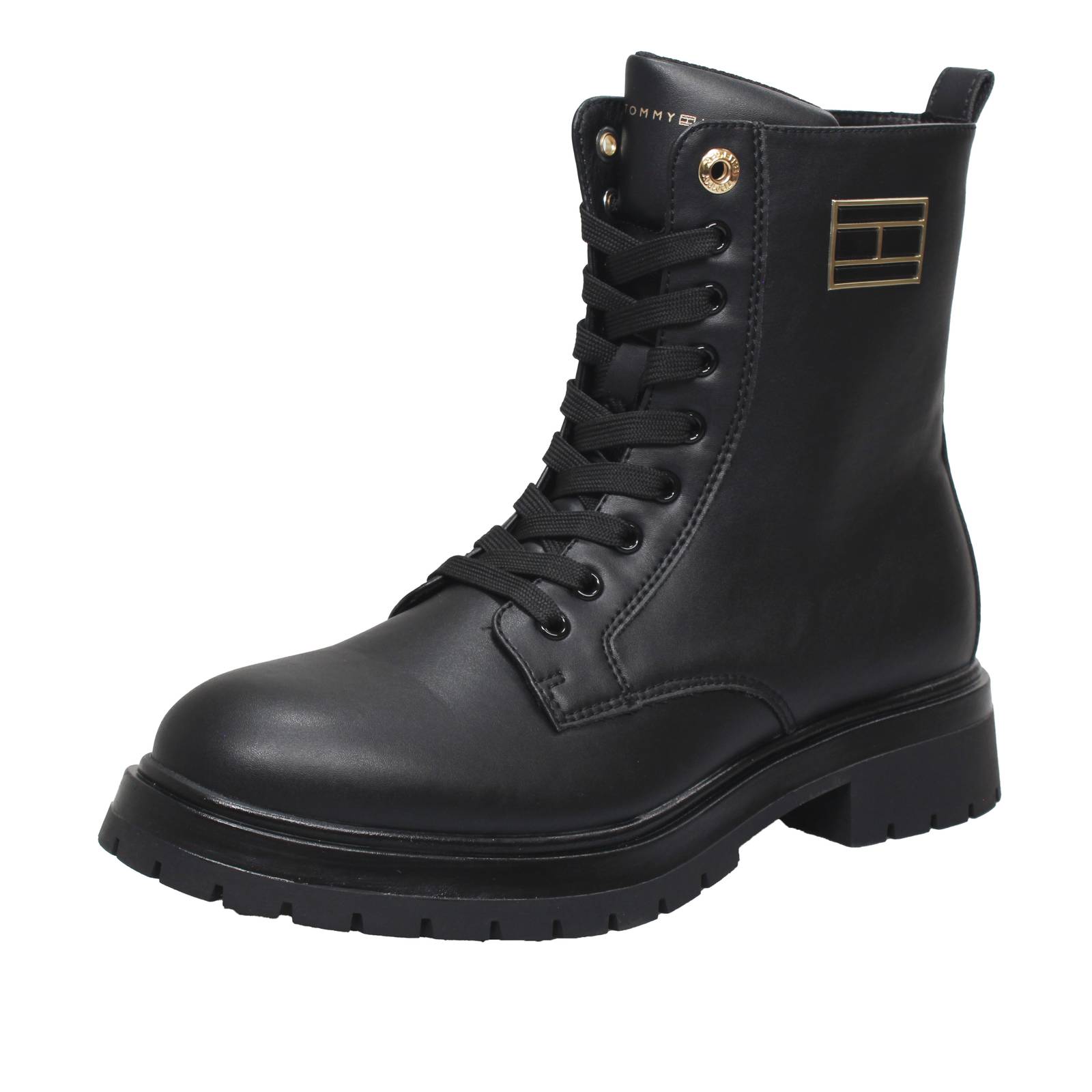 TOMMY HILFIGER Carrarmato Stiefel mit Reißverschluss Damen schwarz