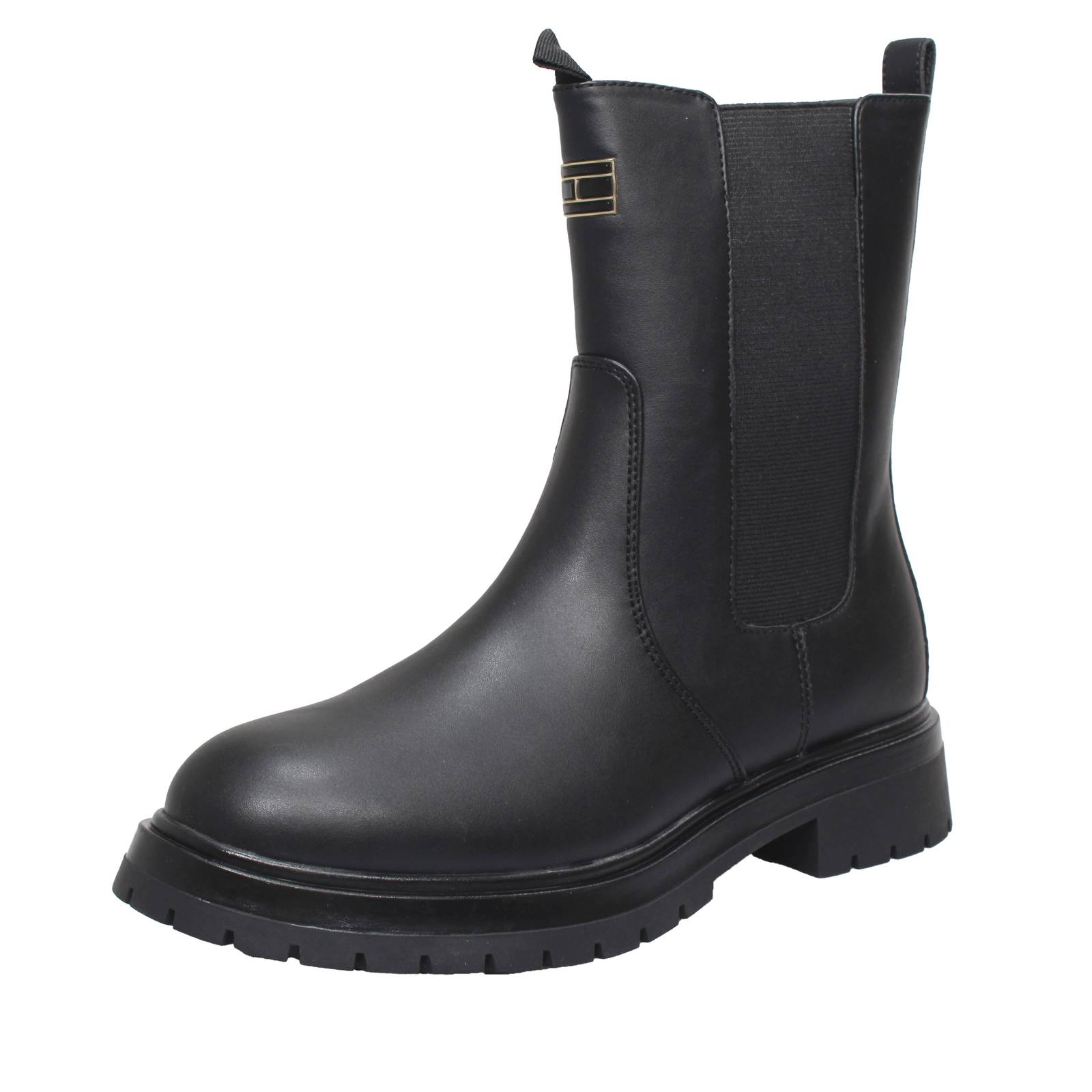 TOMMY HILFIGER Chelsea Boots Carrarmato mit Reißverschluss Damen schwarz