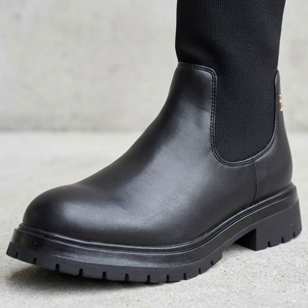 TOMMY HILFIGER Carrarmato Boots Woman black Photo 5