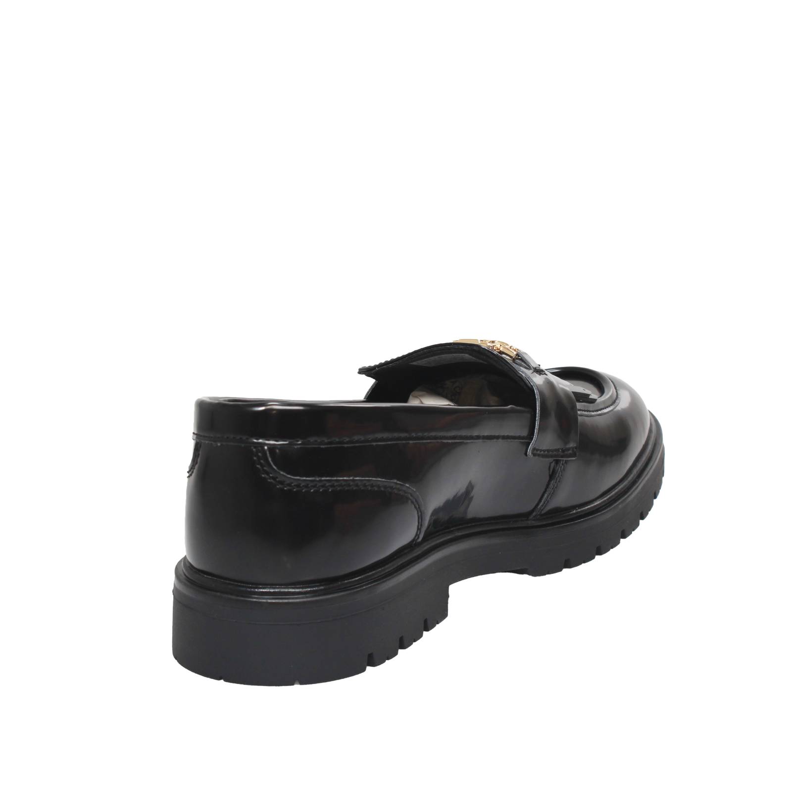 TOMMY HILFIGER Carrarmato patent leather loafers Woman black Photo 4