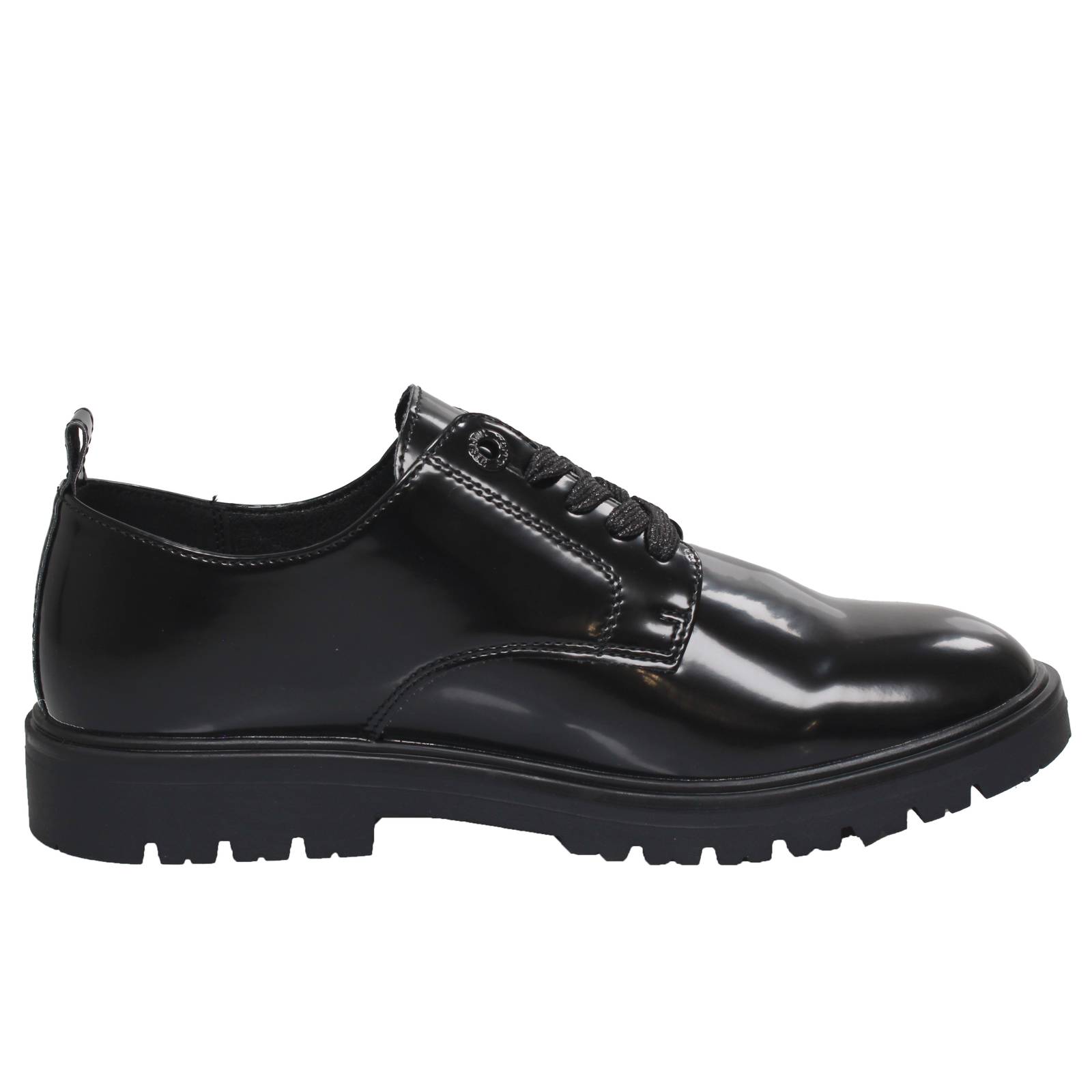 TOMMY HILFIGER Carrarmato lace-ups in patent leather Woman black Photo 2
