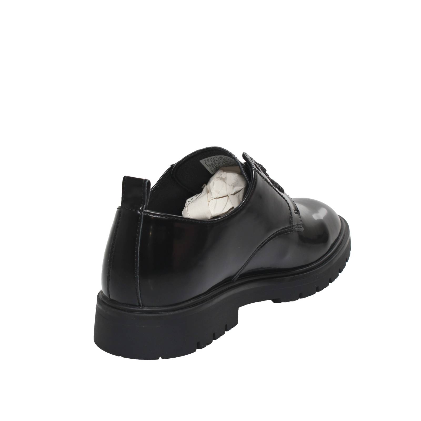 TOMMY HILFIGER Carrarmato lace-ups in patent leather Woman black Photo 4