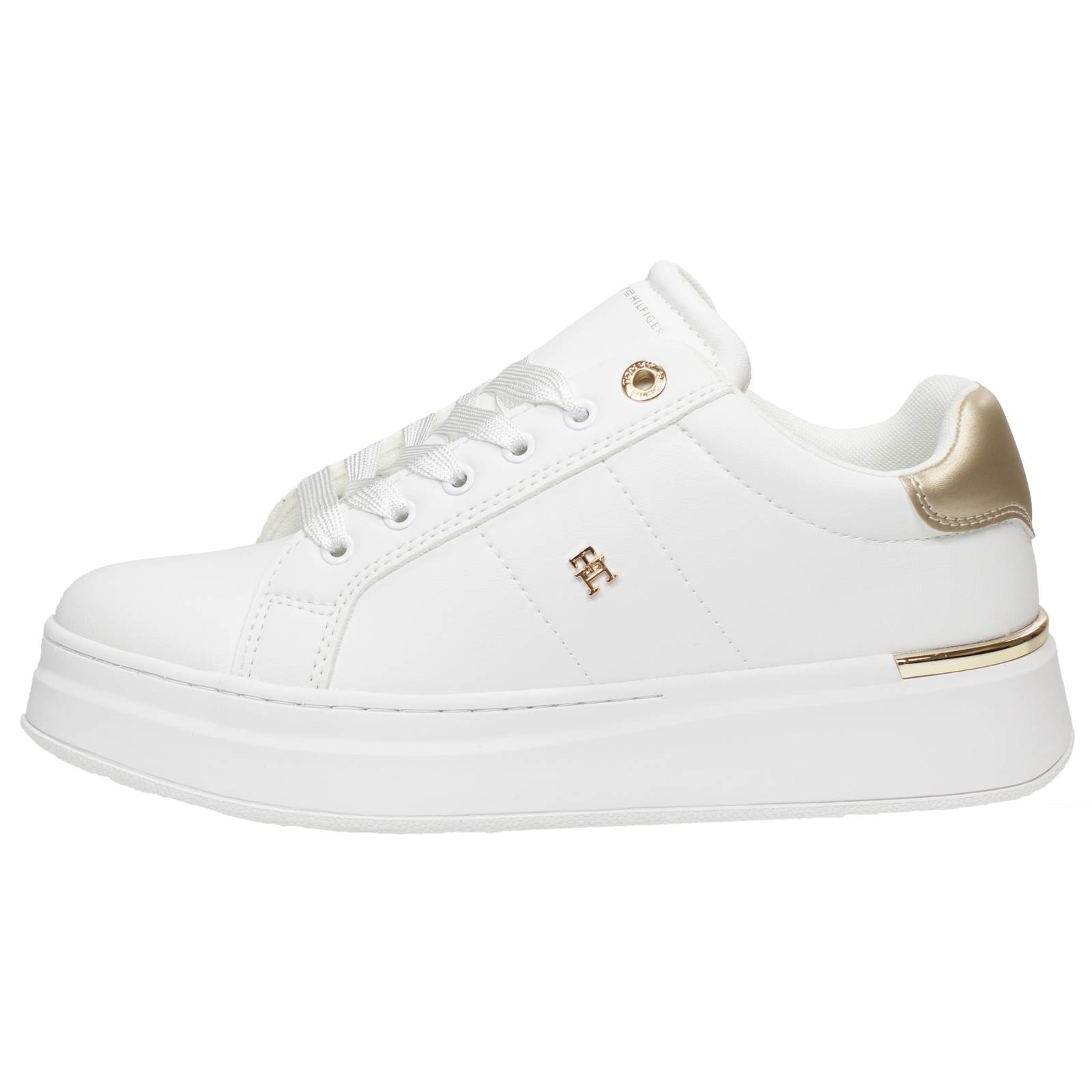 TOMMY HILFIGER Sneakers with a raised sole Woman white Photo 3