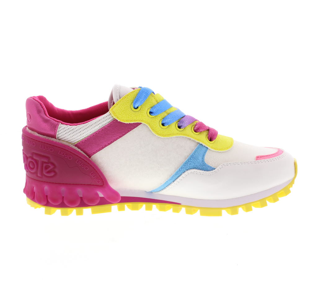 LIU JO ME CONTRO TE Wonder 2 Sneakers con patch 32/34 bianco Scarpe Ragazza  Sneakers Sporty Chic 4B1001TX212