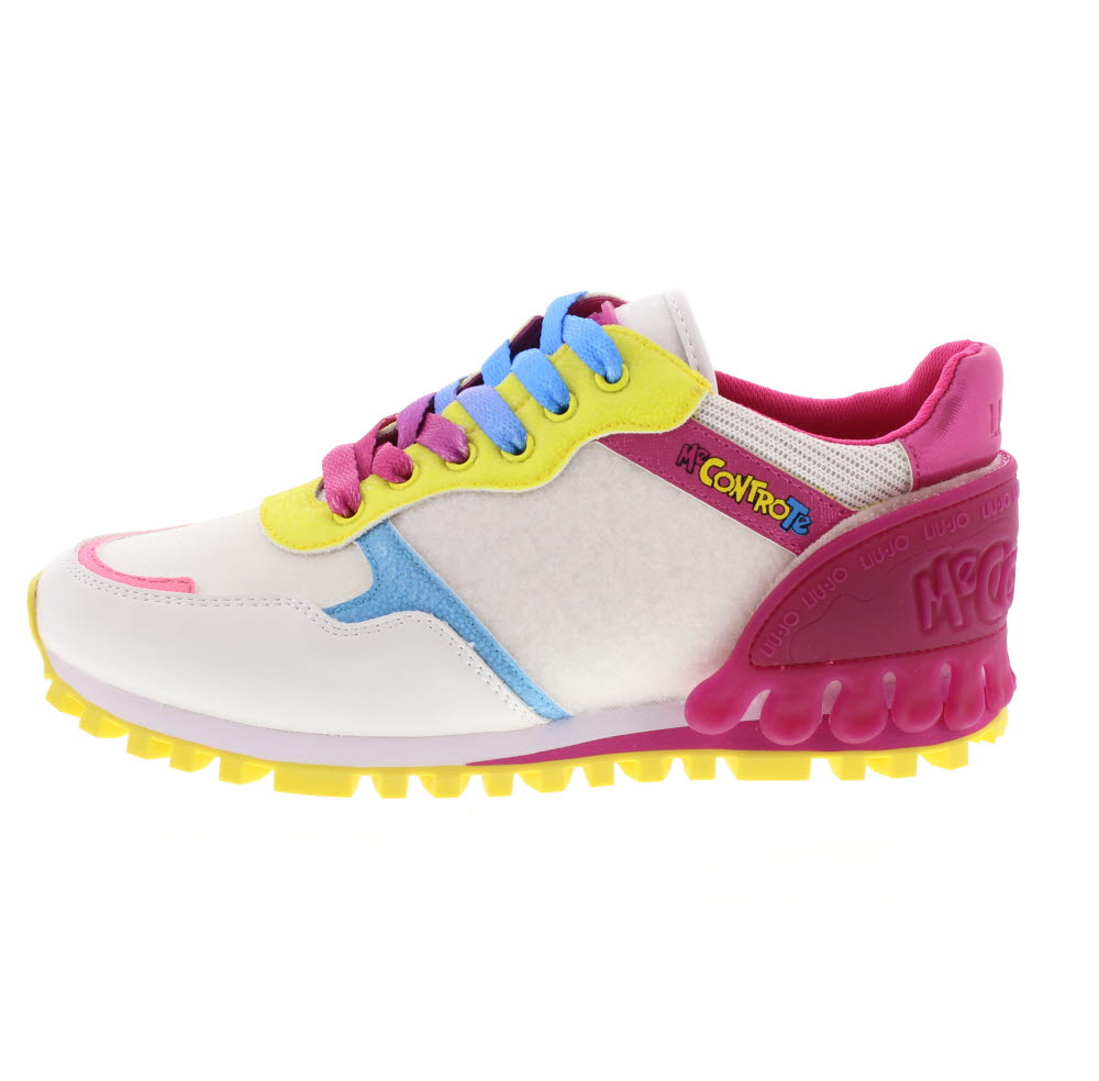 LIU JO ME CONTRO TE Wonder 2 Sneakers con patch 32/34 bianco Scarpe Ragazza  Sneakers Sporty Chic 4B1001TX212