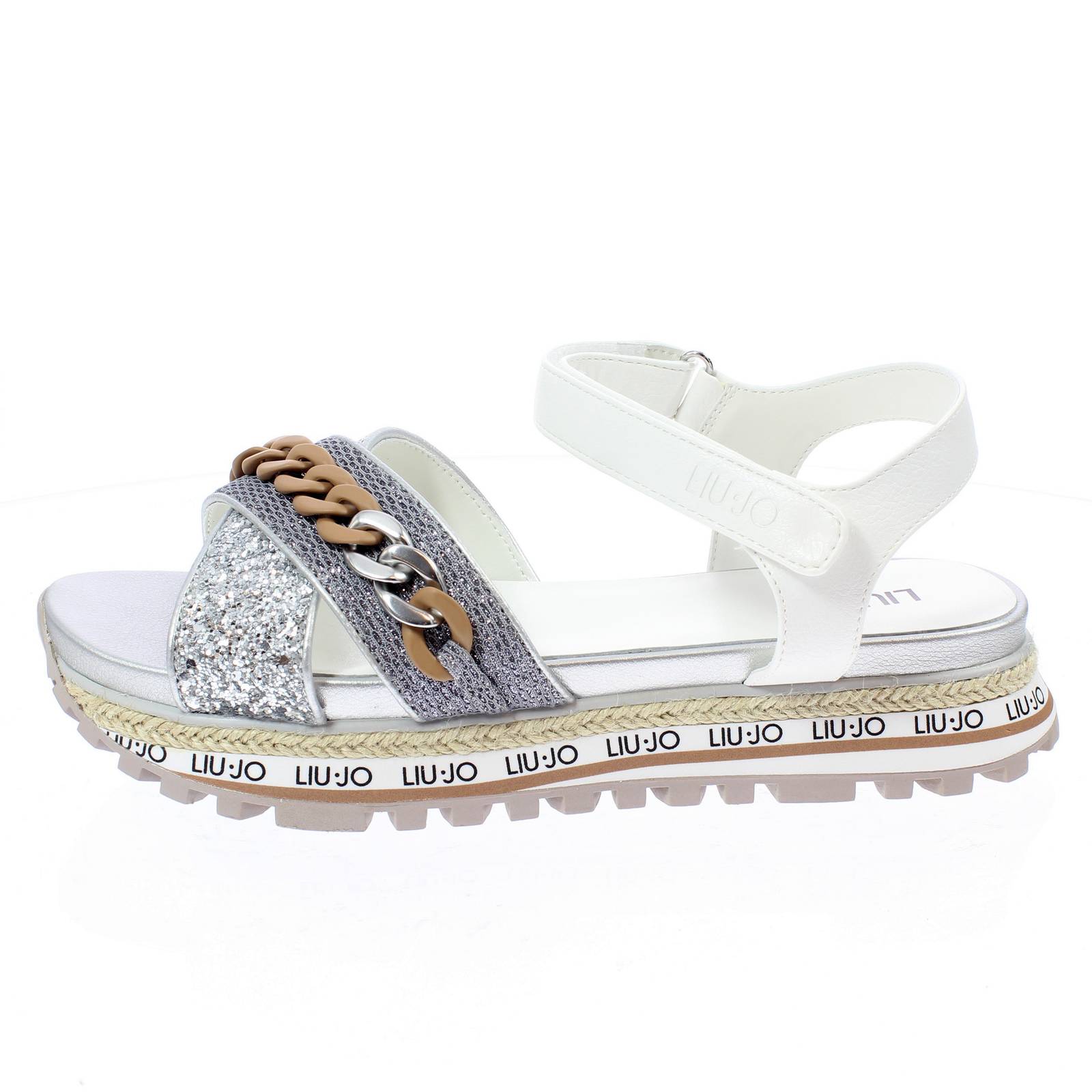 LIU JO GIRL Wonder 36 Sandali plateau con cinturino argento Sandali Plateau Donna 4A2457EX030