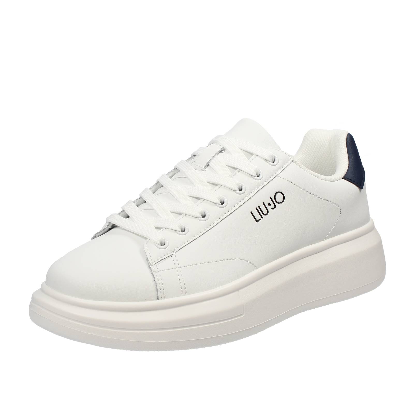 Liu Jo Man Big 01 - Sneakers Platform In Pelle Bianco - Uomo Scarpe Sneakers - Zdjęcie 4 z 4