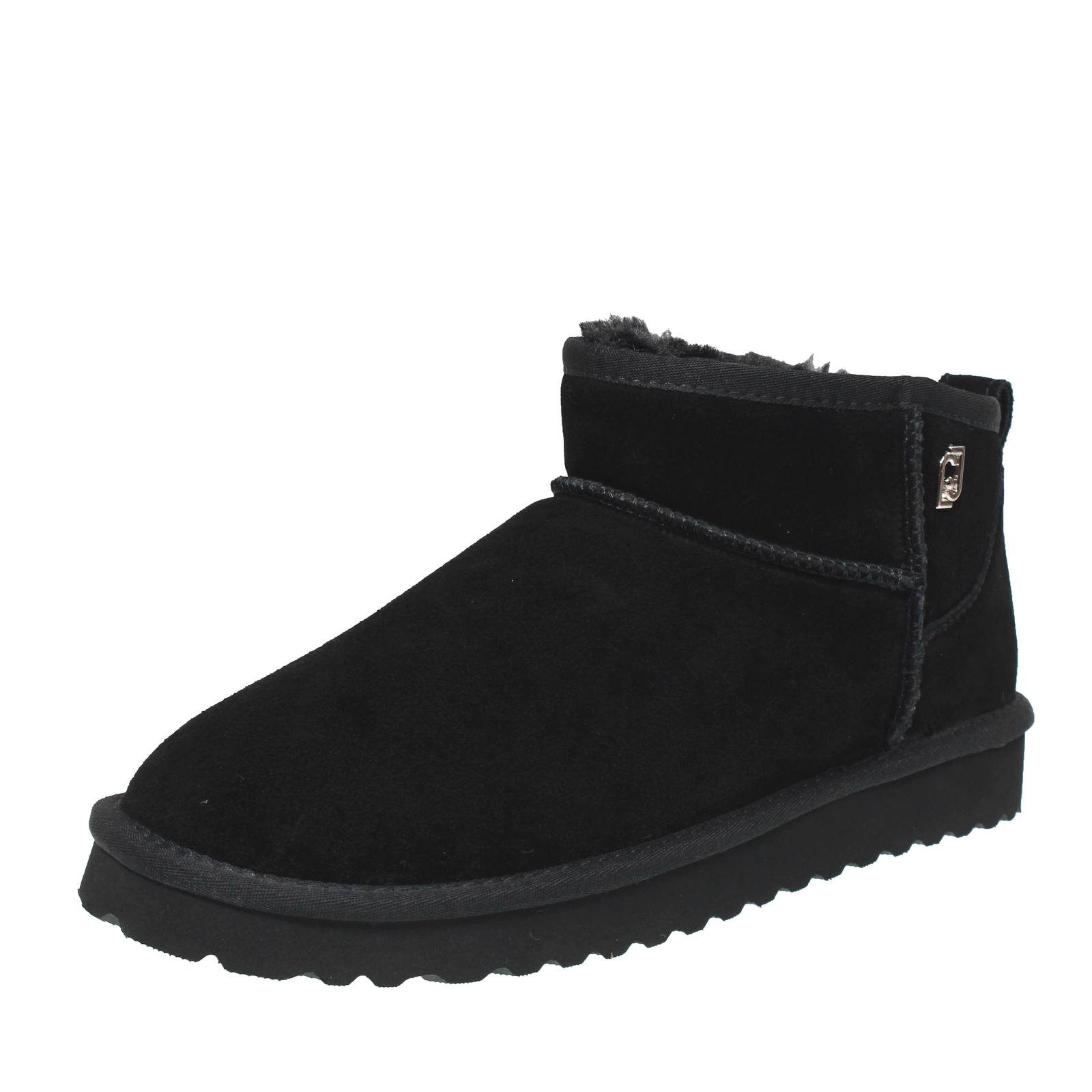 LIU JO JIL 01 - Bottines avec fourrure en daim Femme noir