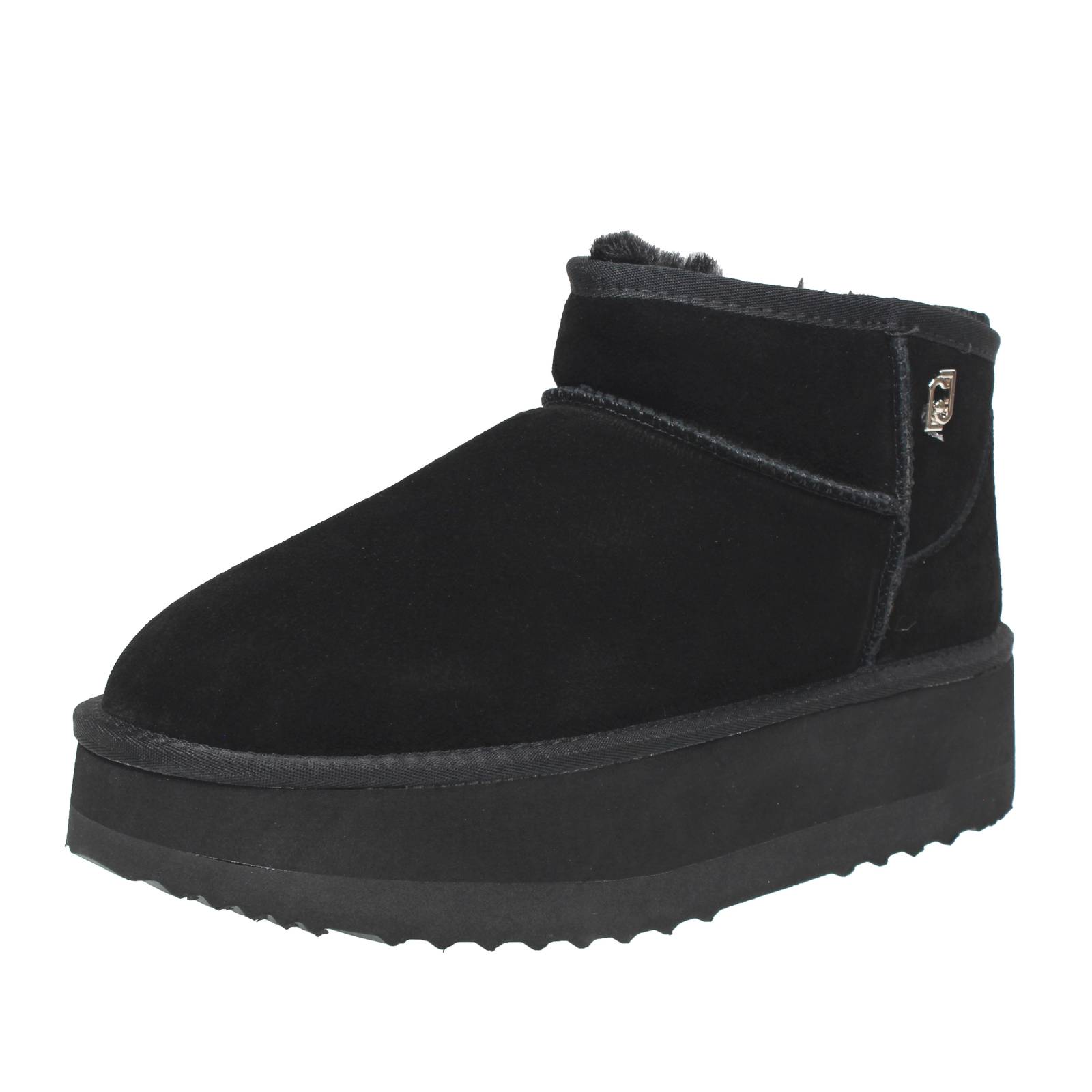 LIU JO Jane 01 - Bottines avec fourrure en daim Femme noir