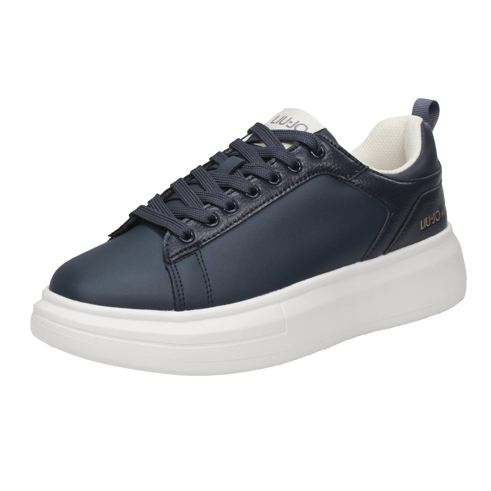 Liu Jo Man Big 05 - Blaue Leder Sneaker - Herren Schuhe Sneaker Freizeit