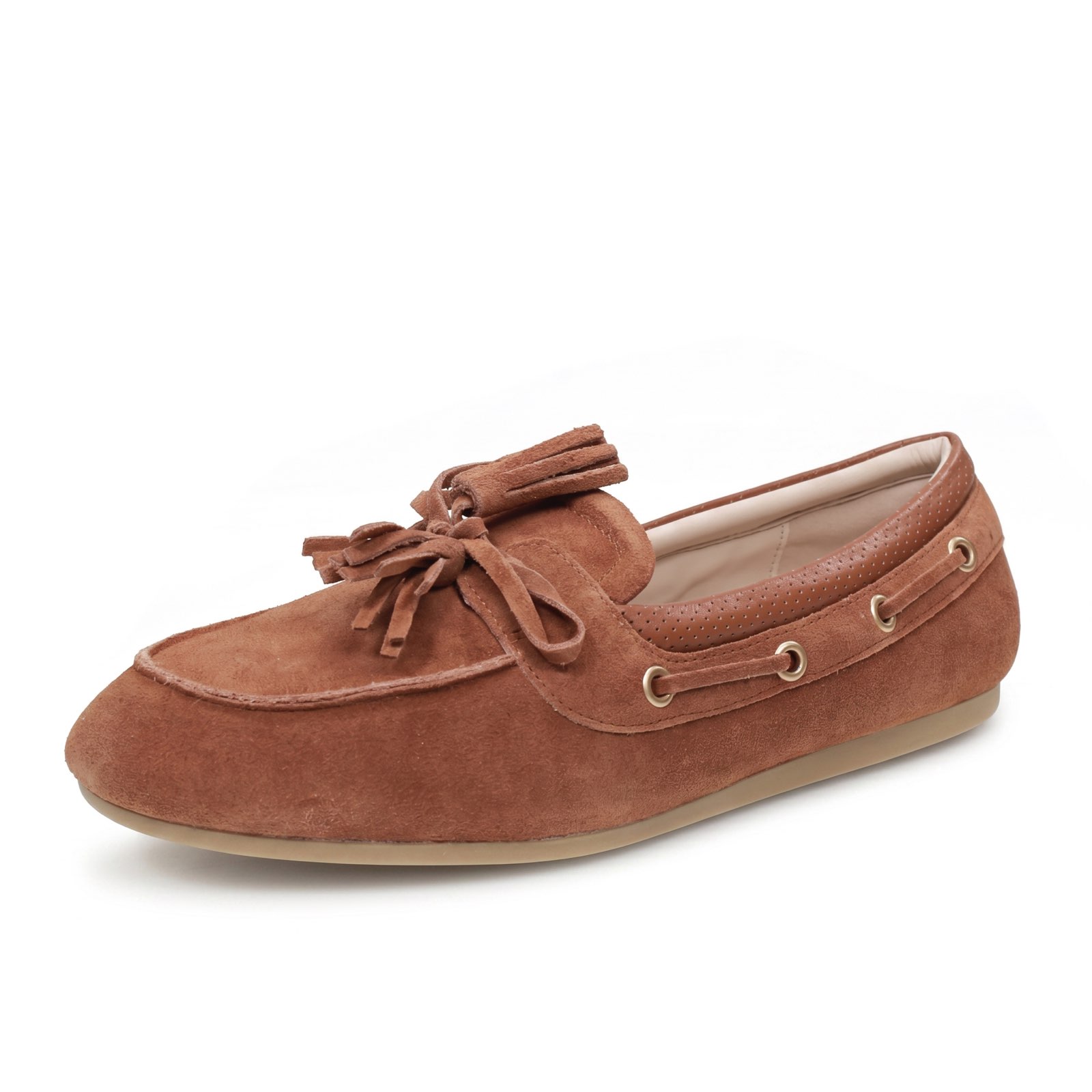 LIU JO Skipper 03 - Mocassins en daim avec glands Femme marron
