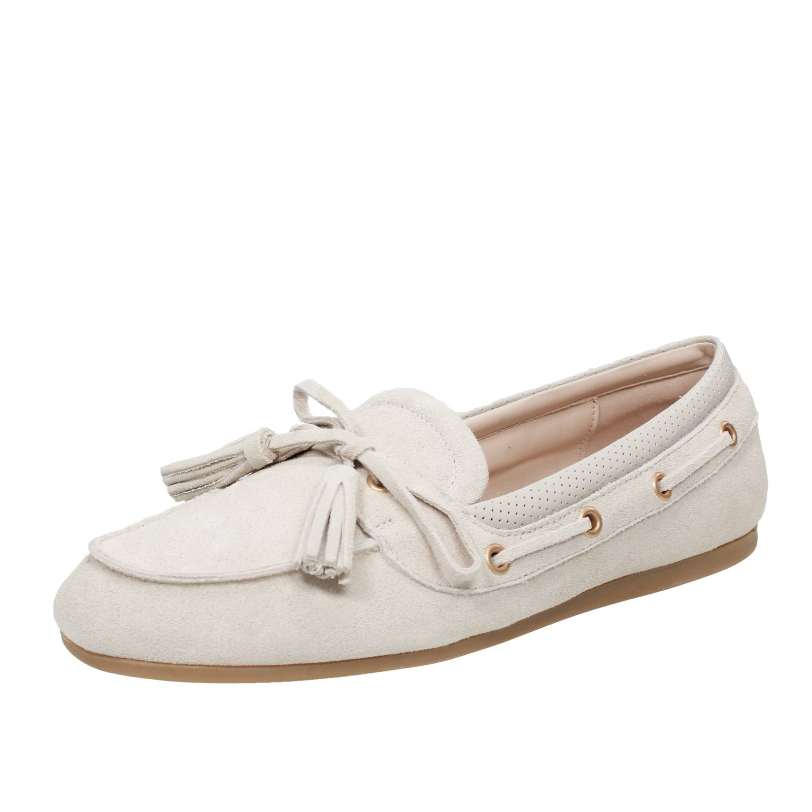 LIU JO Skipper 03 - Mocassins en daim avec glands Femme blanc