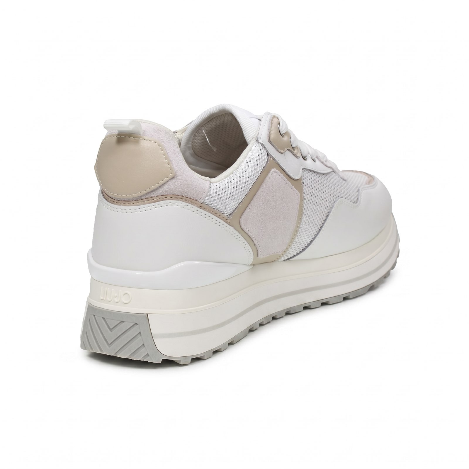 LIU JO Maxi Wonder 01 - Sneakers platform in Pelle Donna bianco Foto 6