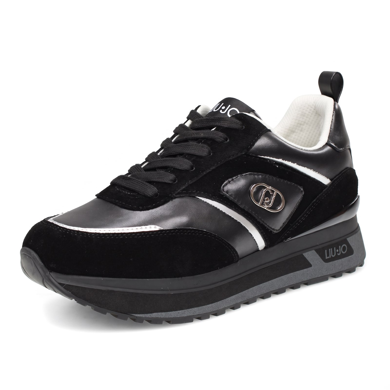 LIU JO Maxi Wonder 97 - Sneakers in daim Femme noir