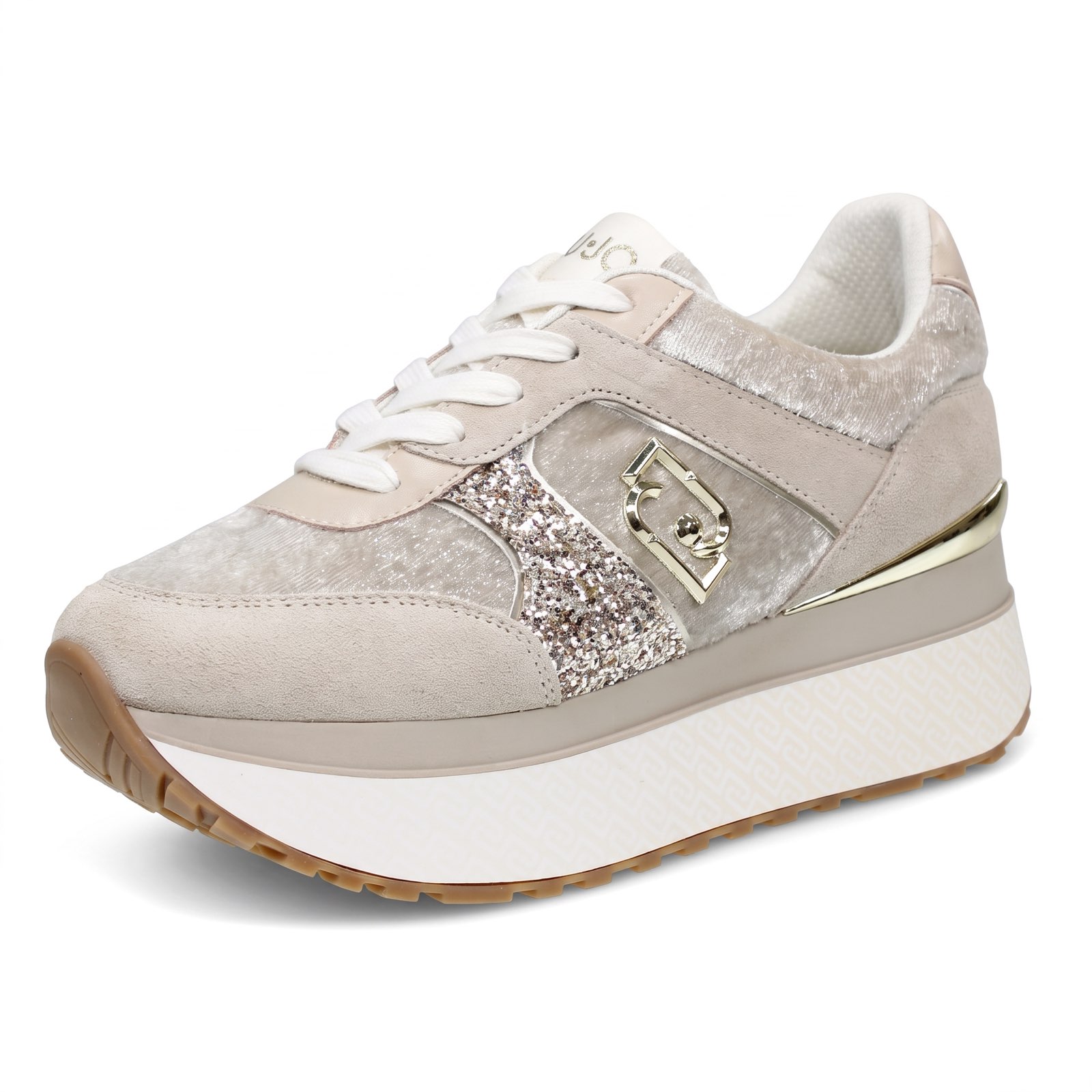LIU JO Maxi Wonder Plus - Sneakers en cuir Femme sable