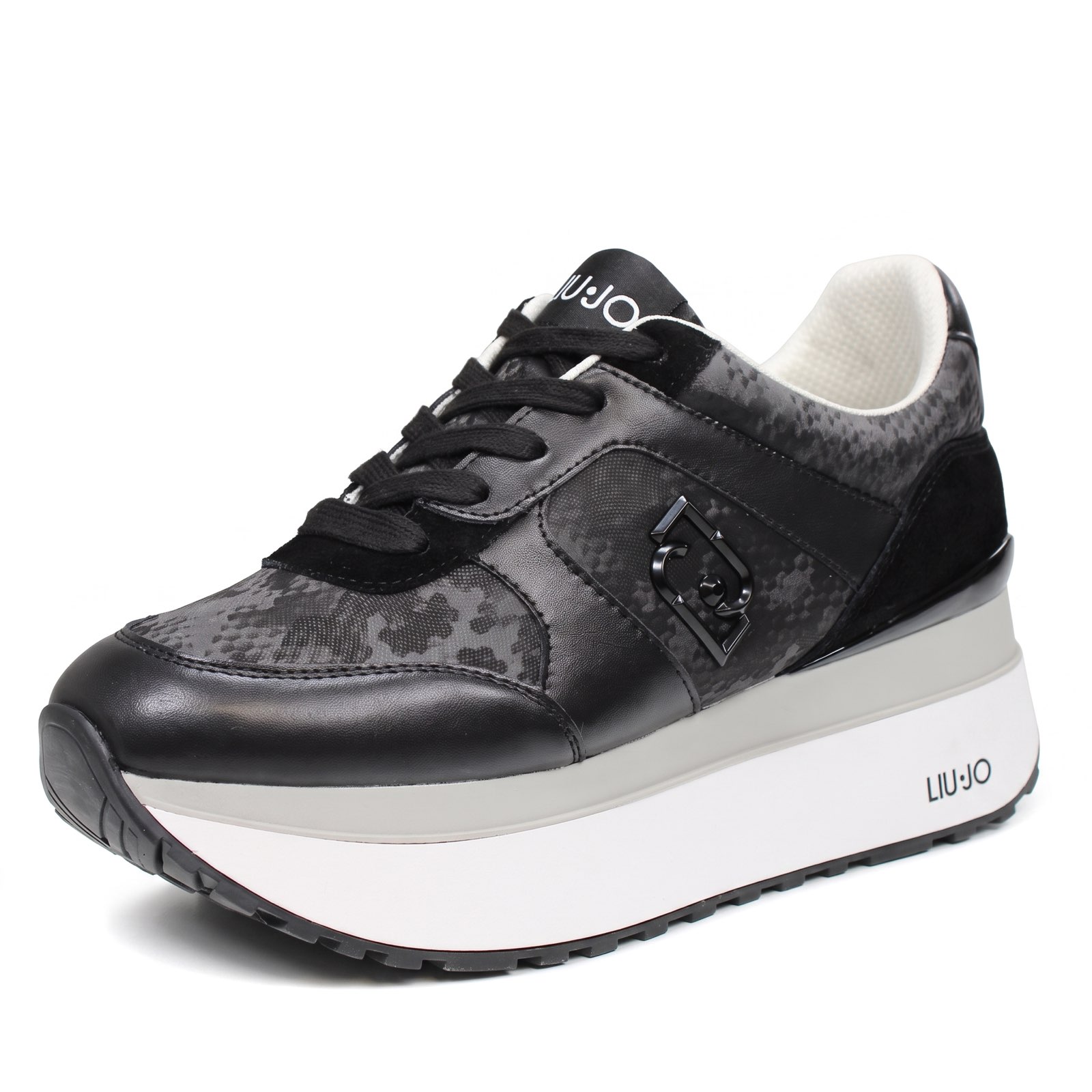 LIU JO Maxi Wonder Plus - Sneakers en cuir Femme noir