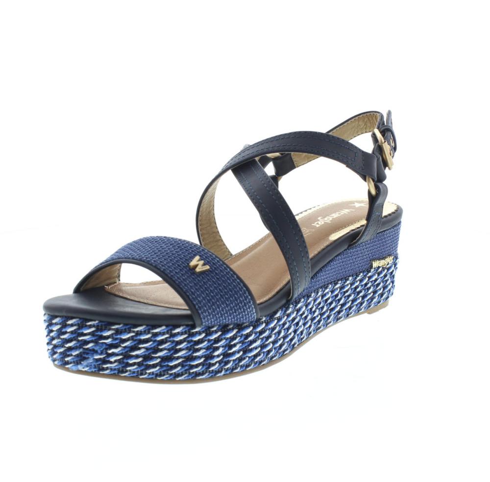 scarpe zeppa blu