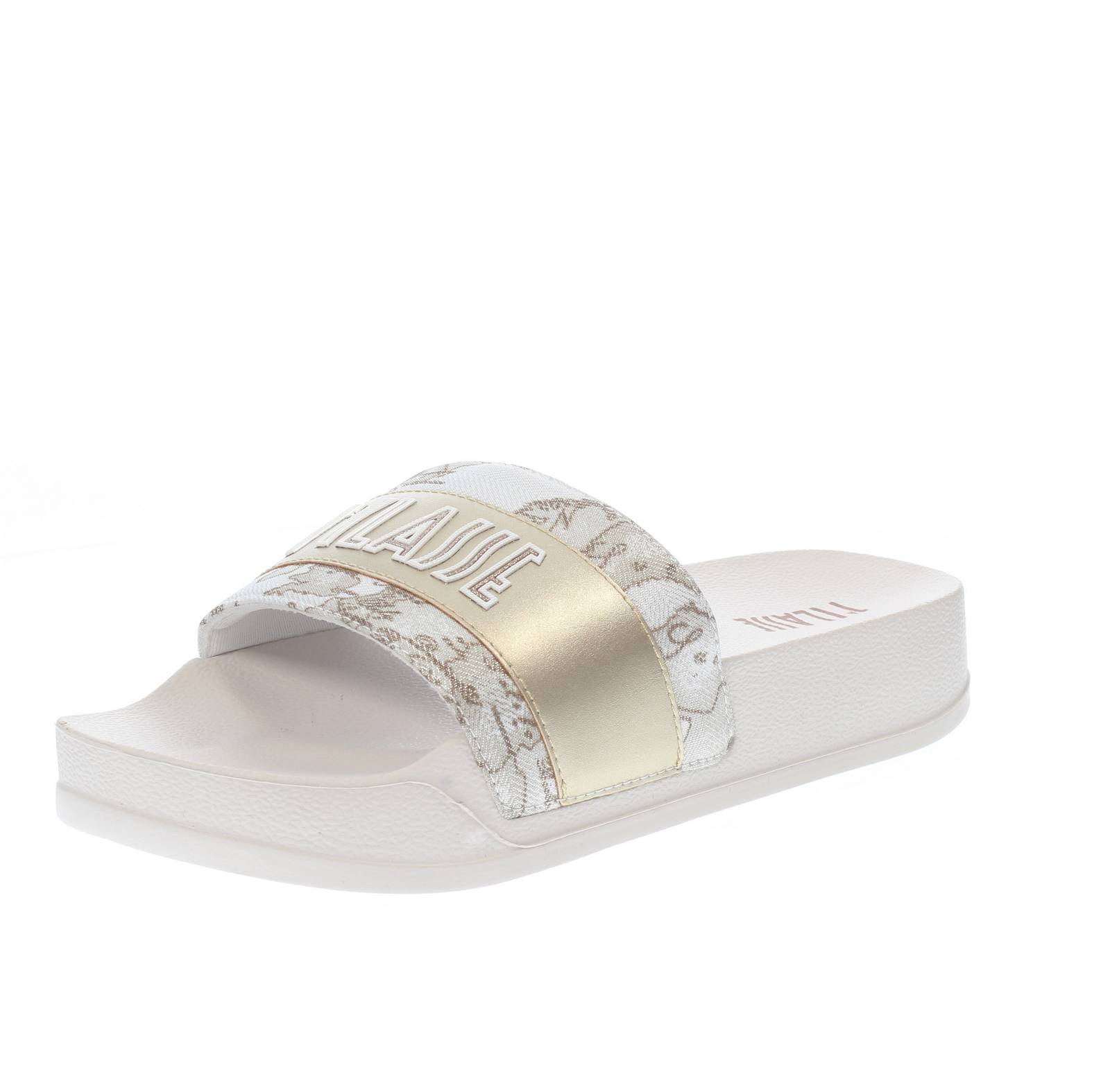 ALVIERO MARTINI Pantoufles à plateforme avec bride Femme blanc