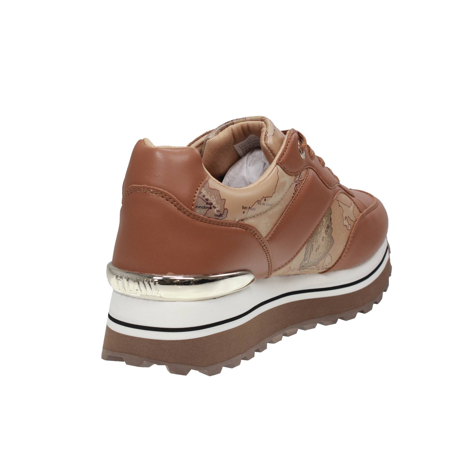 ALVIERO MARTINI Wendy - Sneakers platform con stampa geo Donna marrone Foto 4
