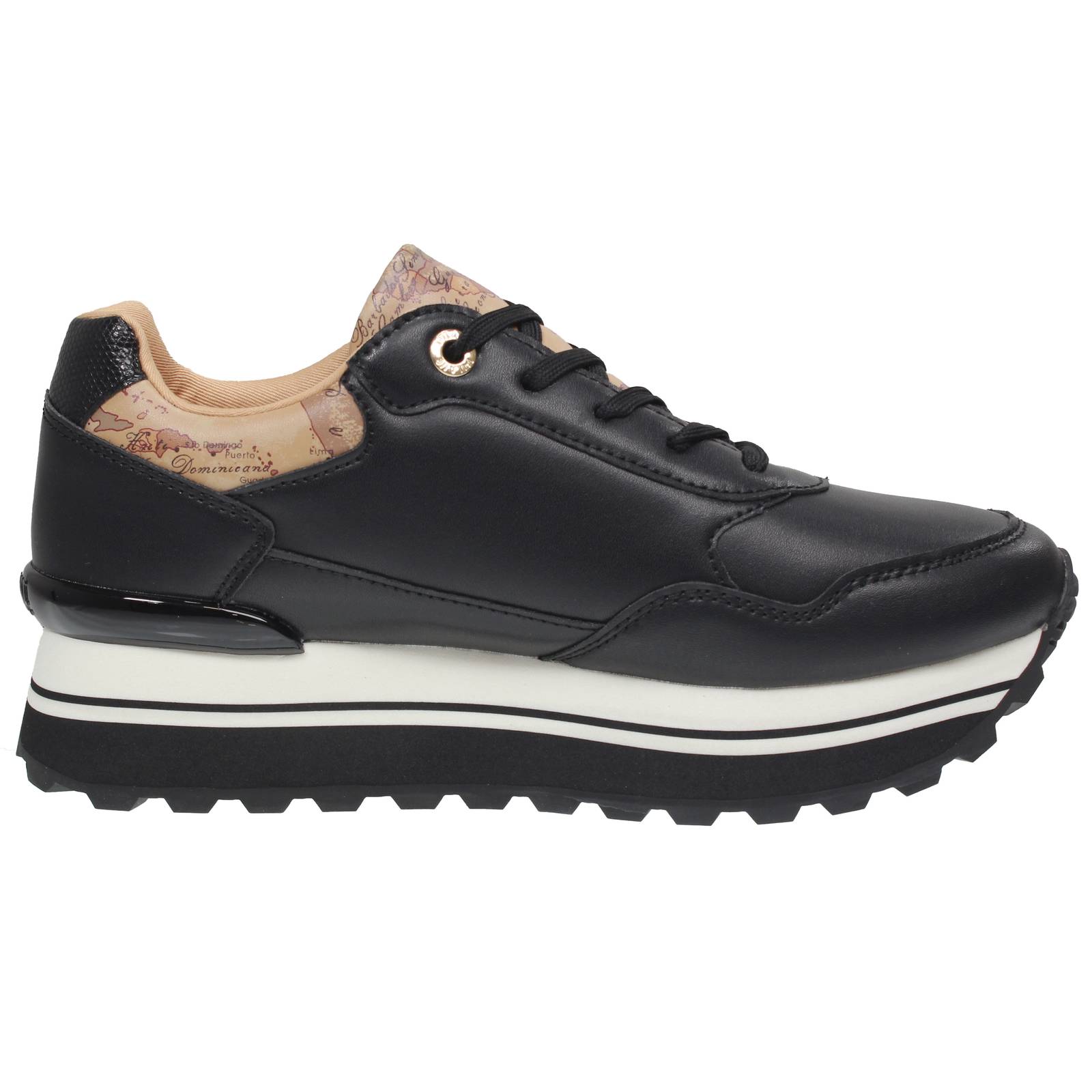 ALVIERO MARTINI Wendy - Sneakers platform con stampa geo Donna nero Foto 2