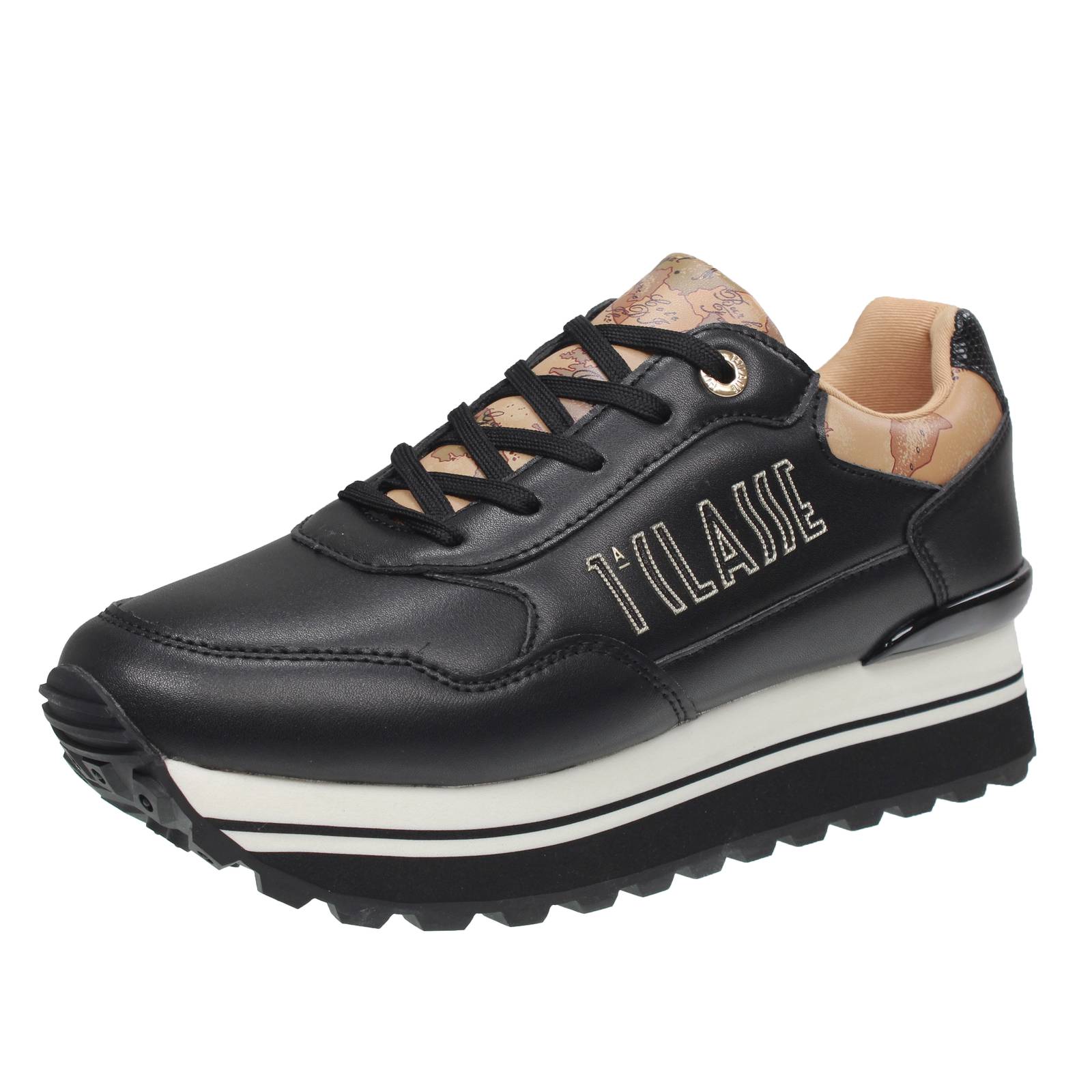 Alviero Martini Wendy - Plateau Sneaker mit Geo-Print schwarz - Damenschuhe 20490₽