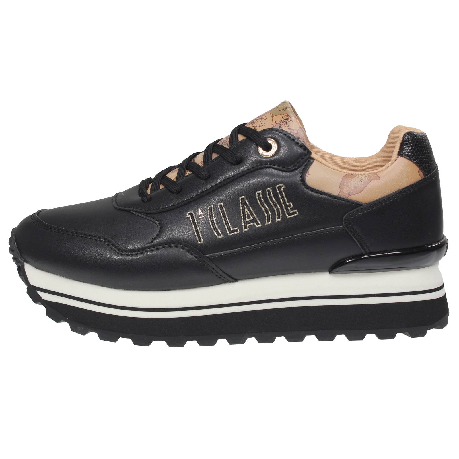 ALVIERO MARTINI Wendy - Sneakers platform con stampa geo Donna nero Foto 3