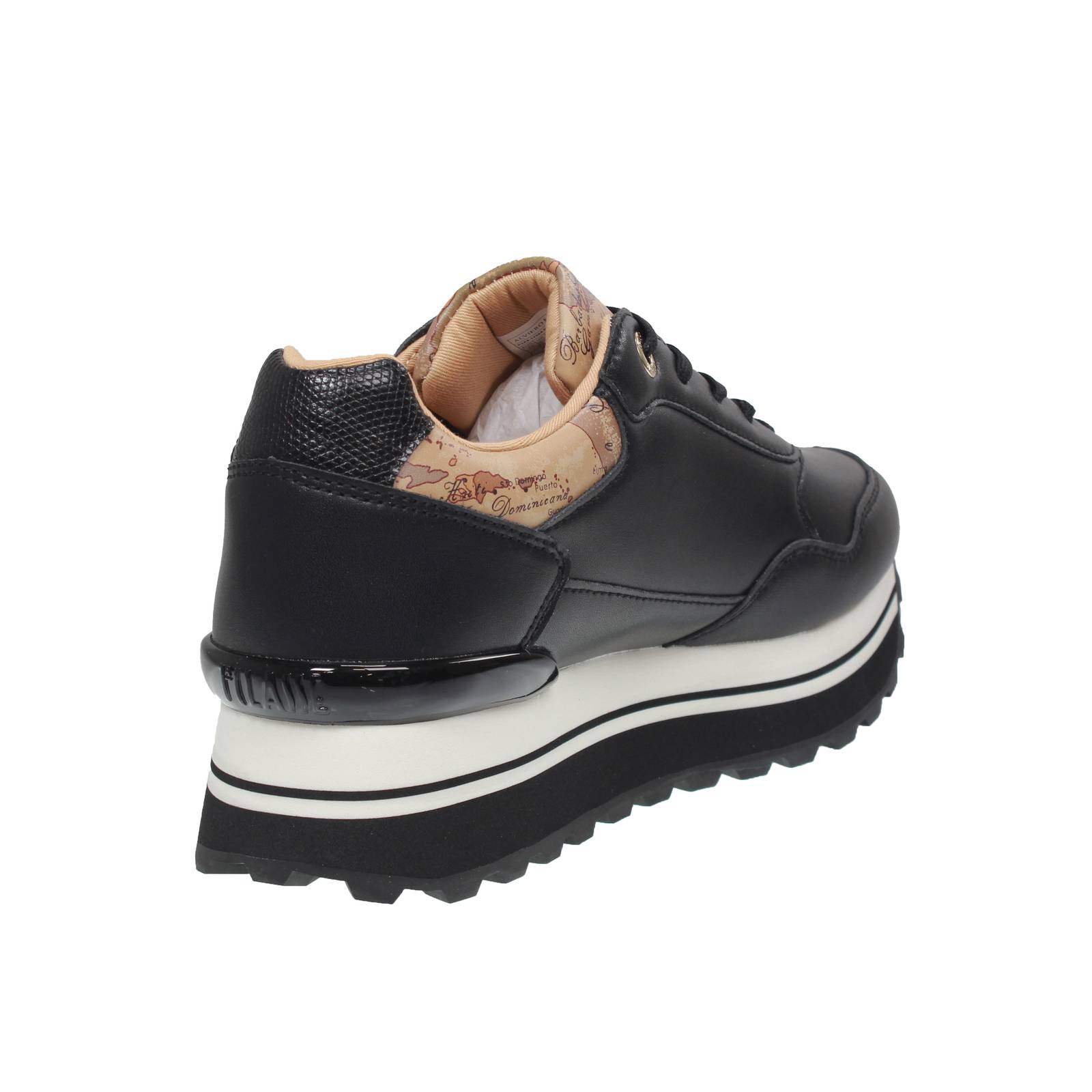 ALVIERO MARTINI Wendy - Sneakers platform con stampa geo Donna nero Foto 4